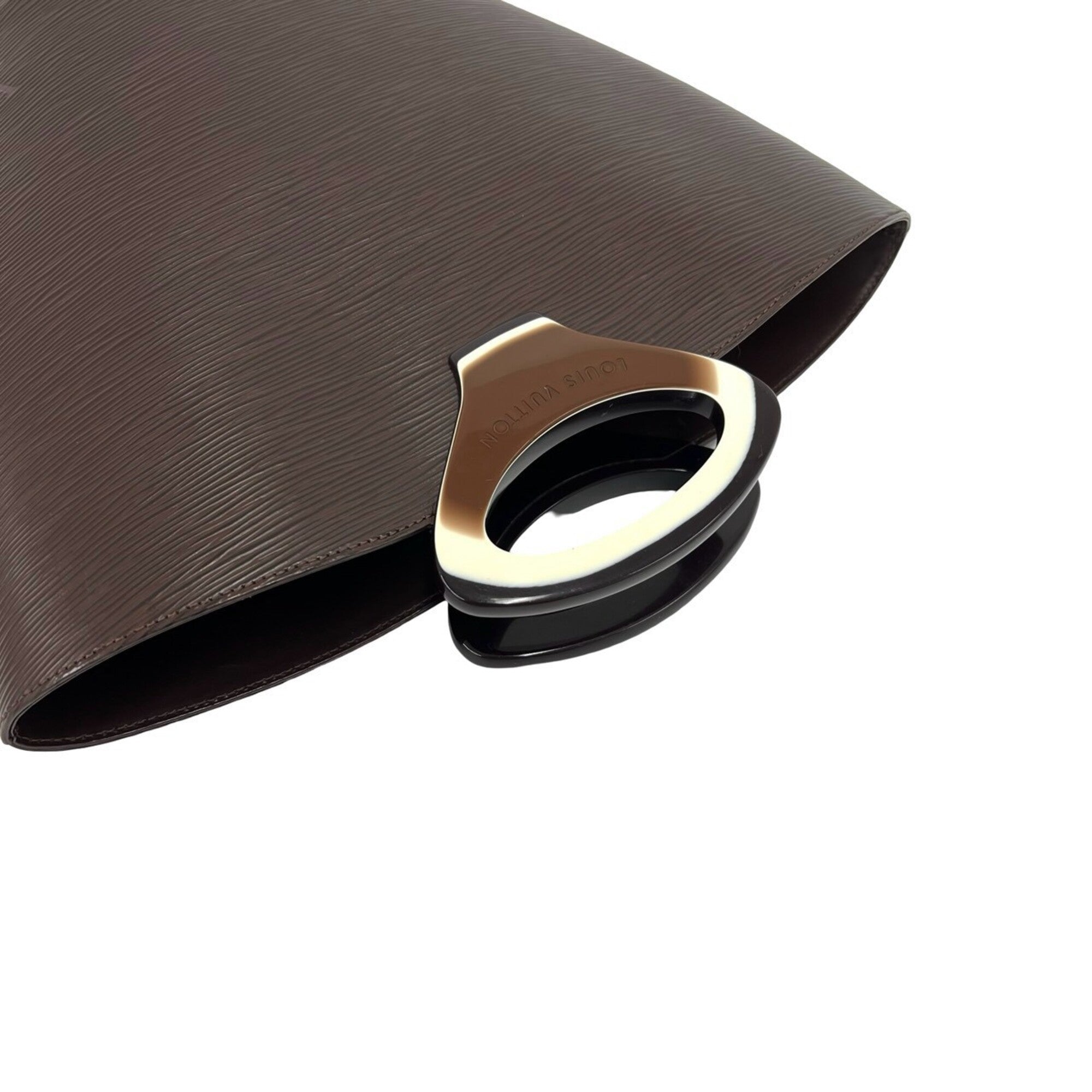 Louis Vuitton Brown Leather Handbag Tote Bag (Pre-Owned)