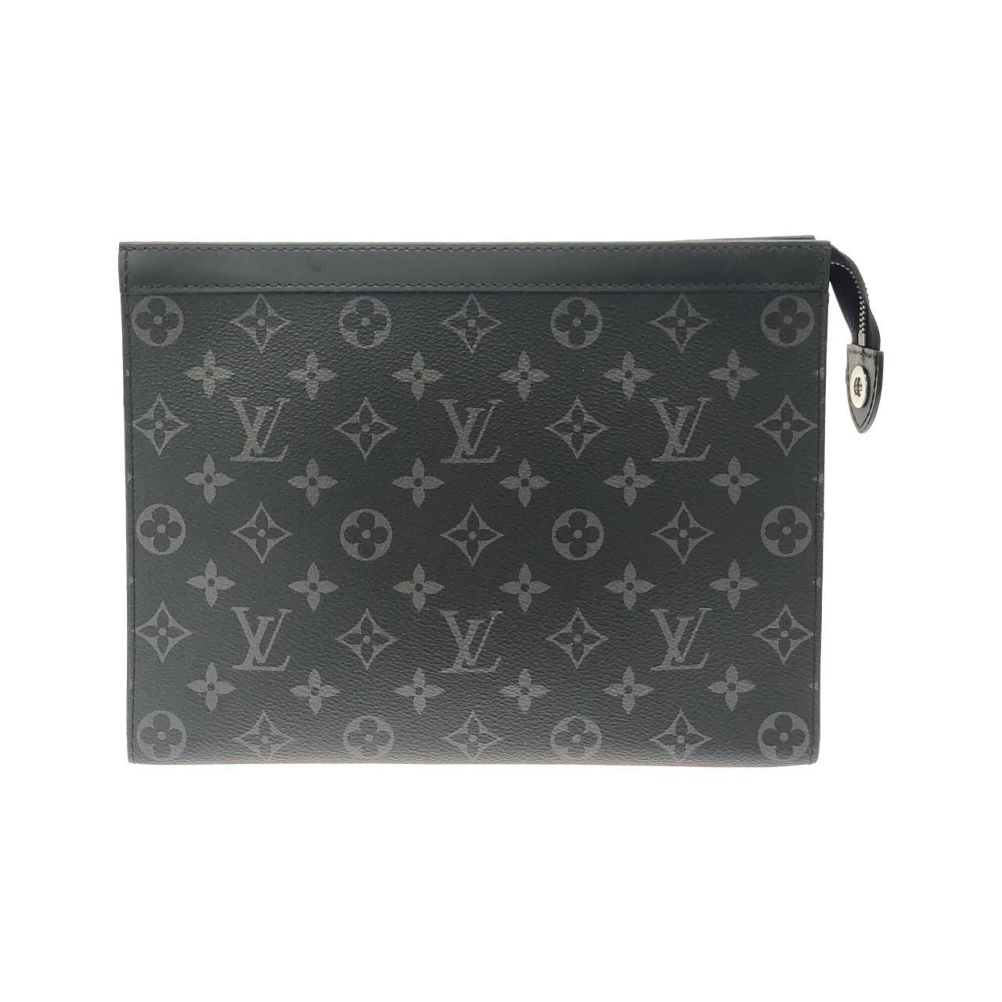 Louis Vuitton Monogram Eclipse Black Coated Canvas Handbag Pochette (Pre-Owned)