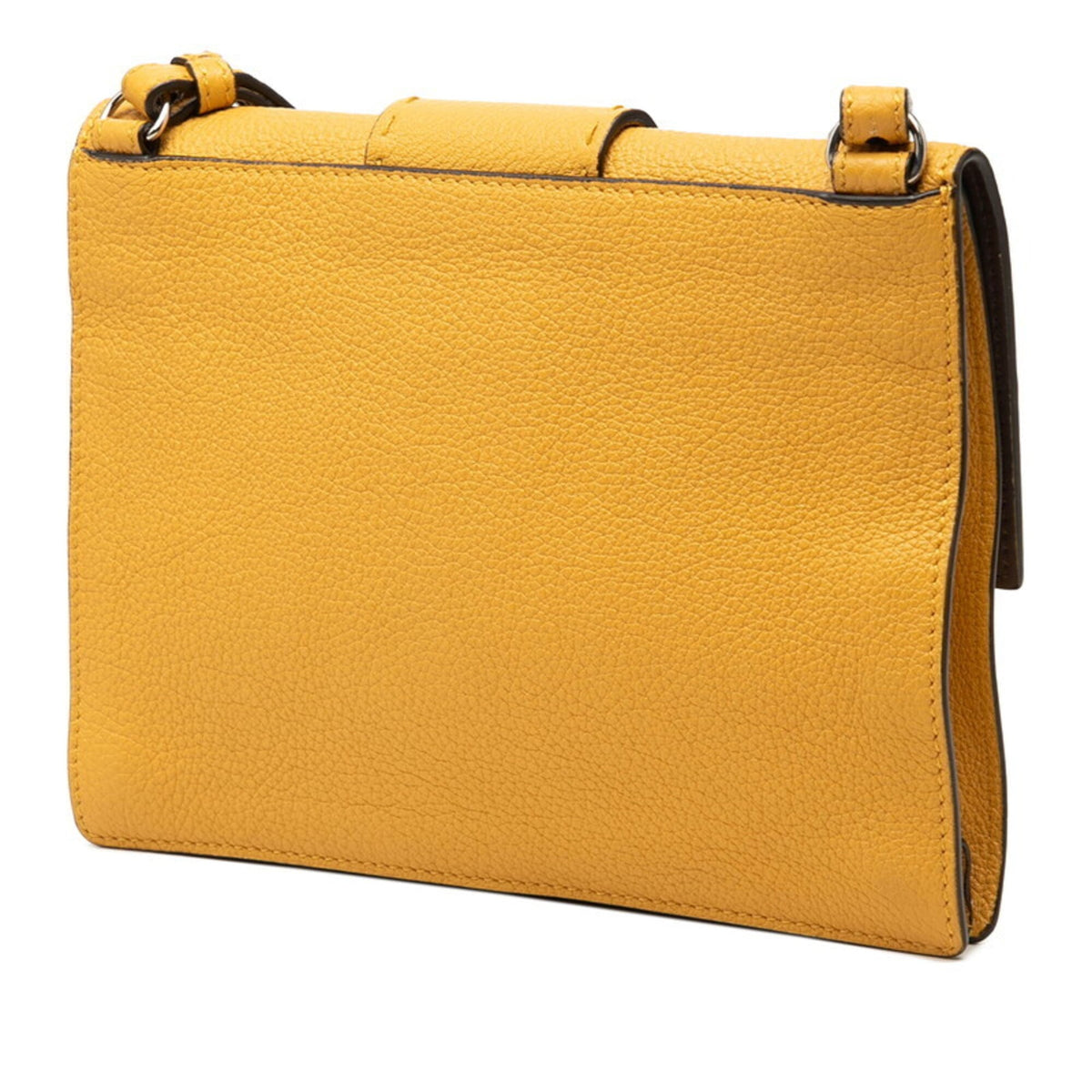 Fendi Yellow Leather Shoulder Bag (Pre-Owned)