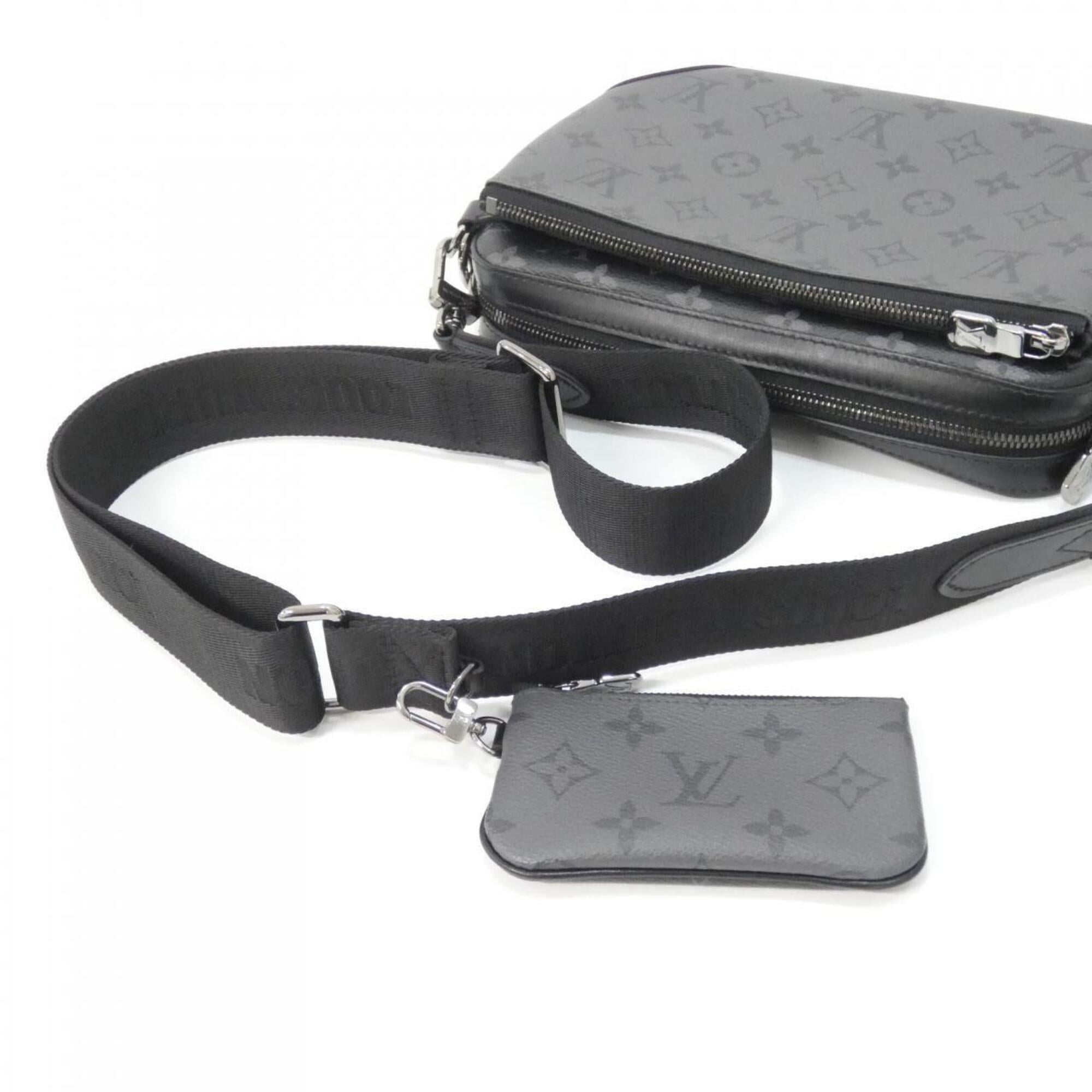 Louis Vuitton Black Coated Canvas Shoulder Bag (Pre-Owned)