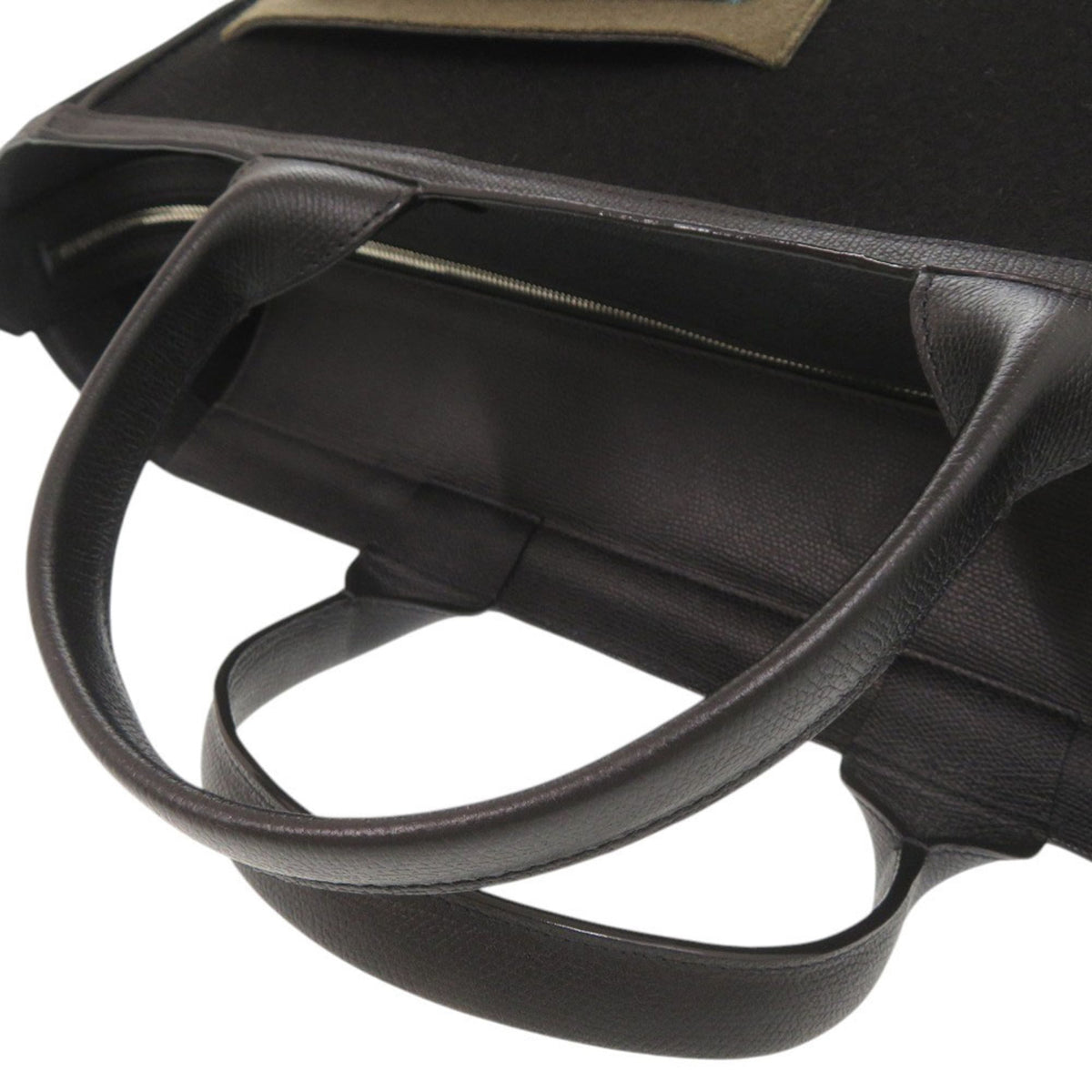 Valextra Black Leather Tote Bag (Pre-Owned)