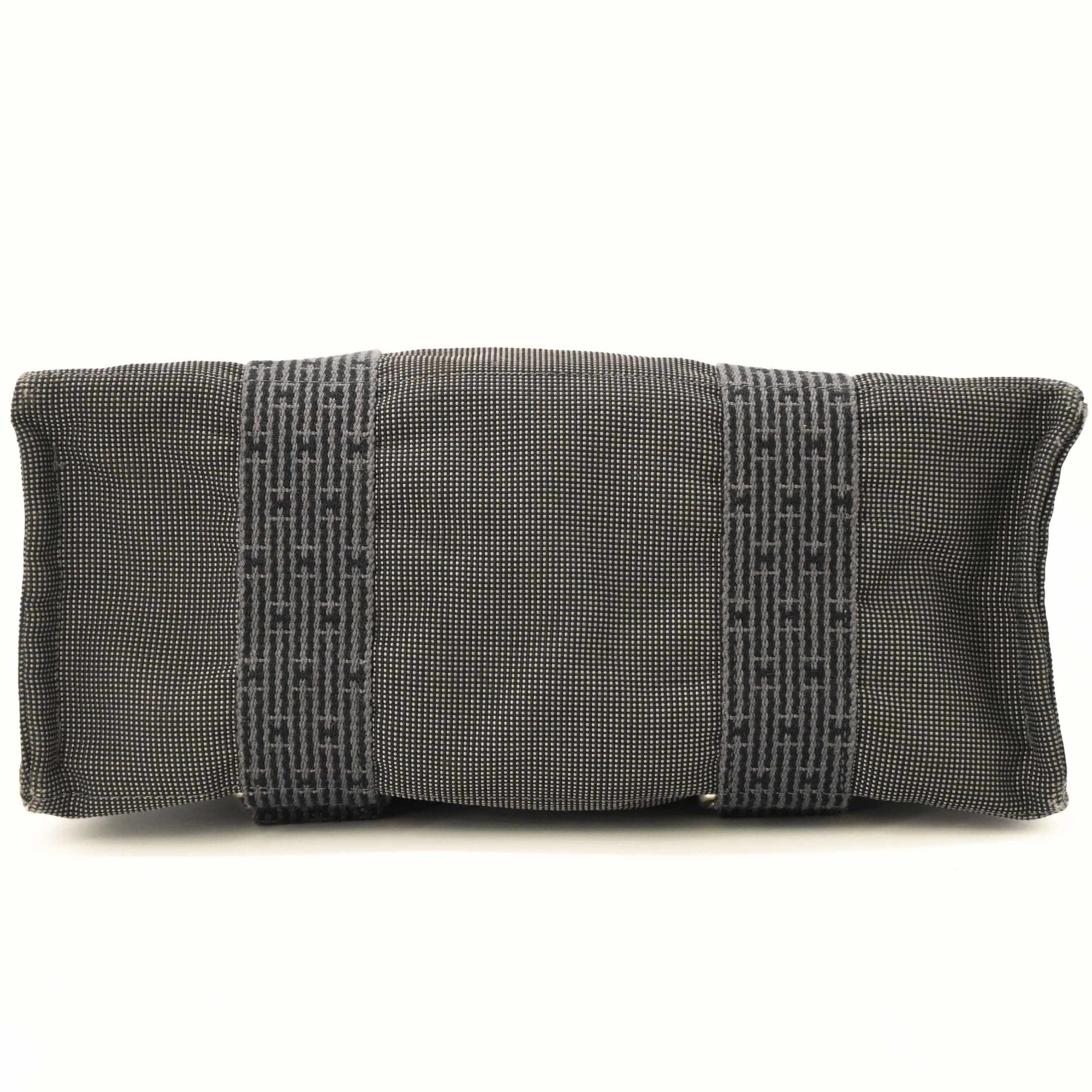 Hermes Her Line Gray Nylon Canvas Backpack (Pre-Owned)