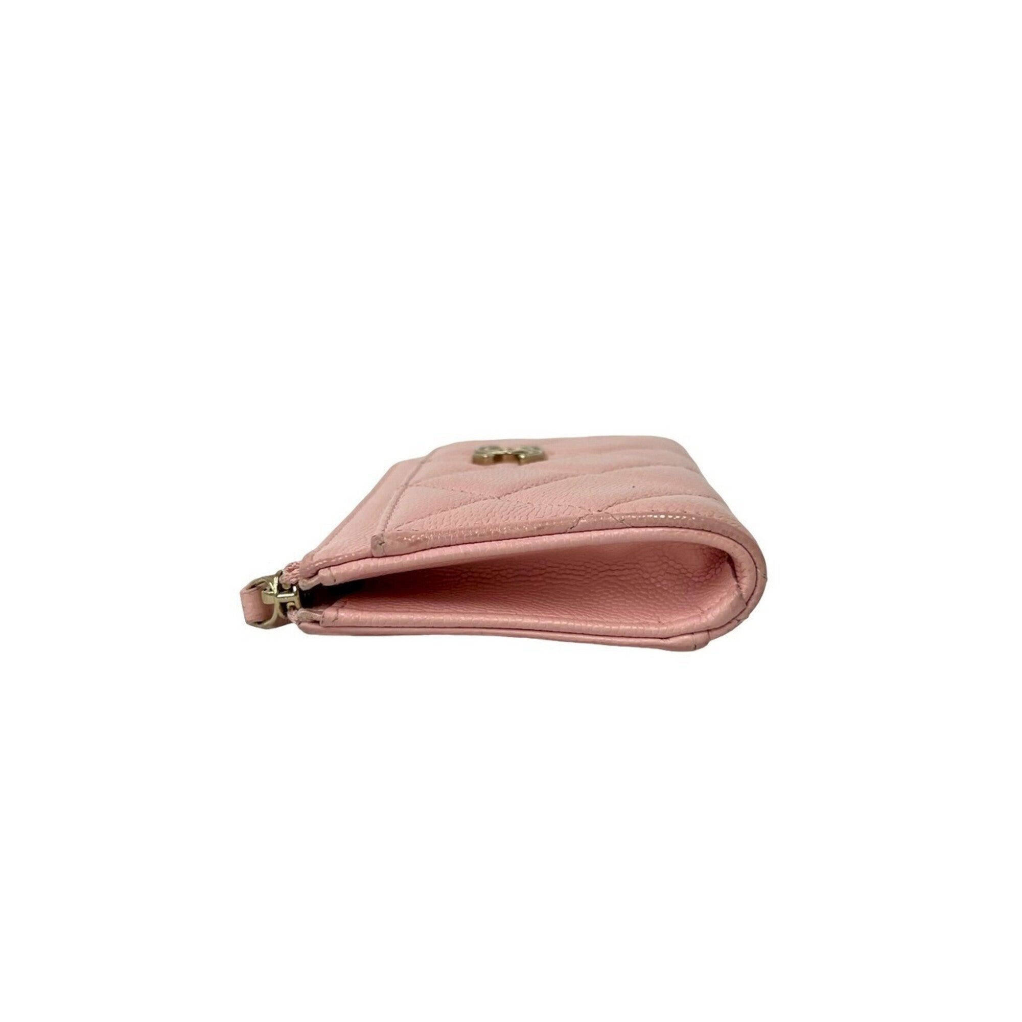 Chanel Pink Grained Calfskin Coin Purse/Coin Case (Pre-Owned)