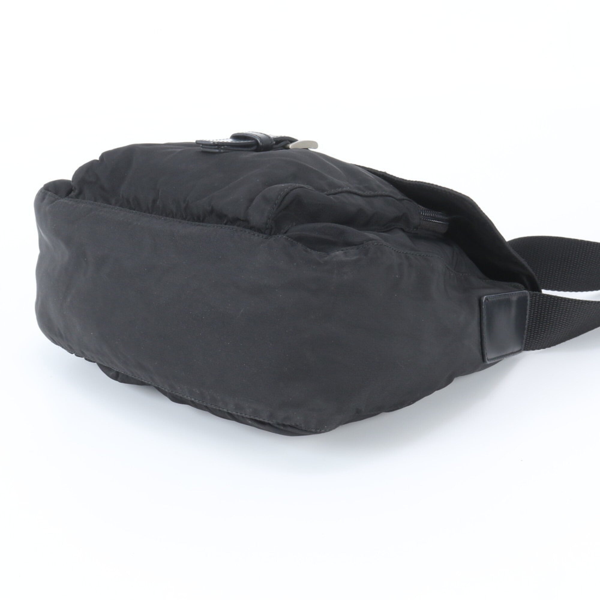 Prada Black Nylon Leather Shoulder Bag (Pre-Owned)