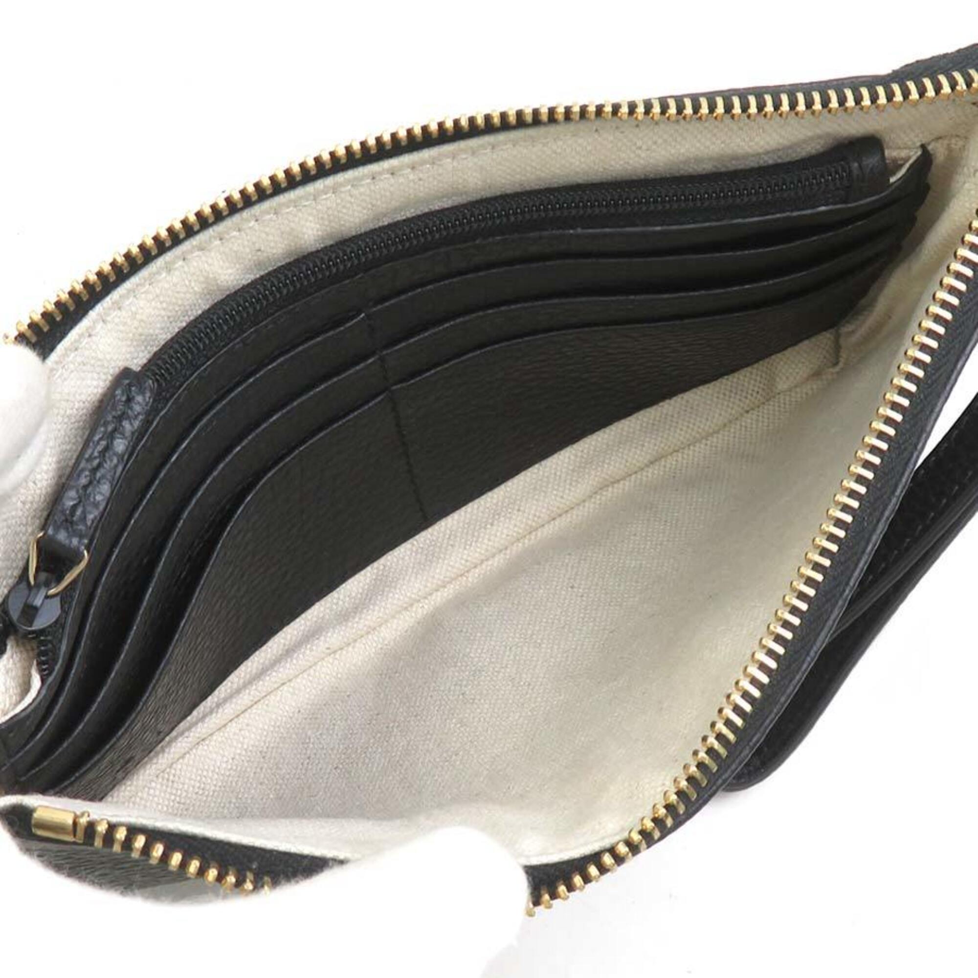 Gucci Black Leather Clutch Bag Pouch (Pre-Owned)
