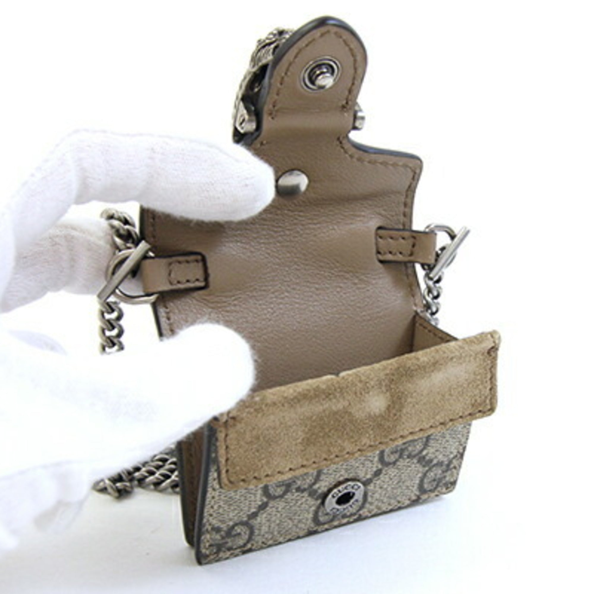 Gucci Beige Pvc Leather Pouch (Pre-Owned)