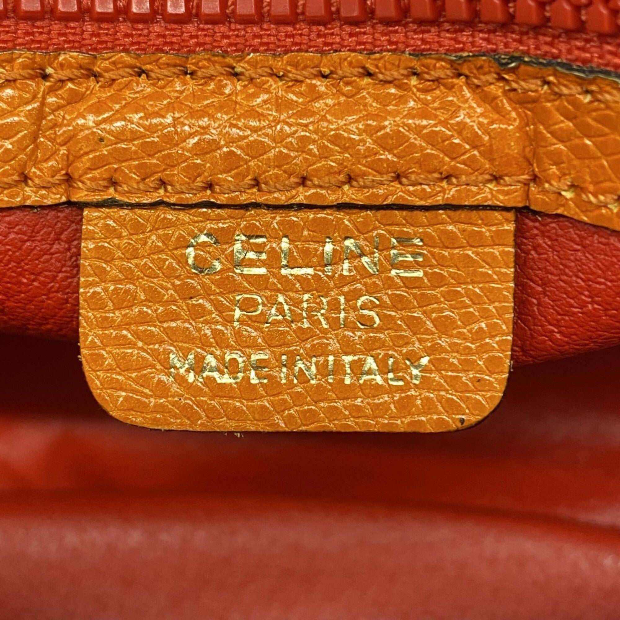 Celine Orange Leather Shoulder Bag (Pre-Owned)