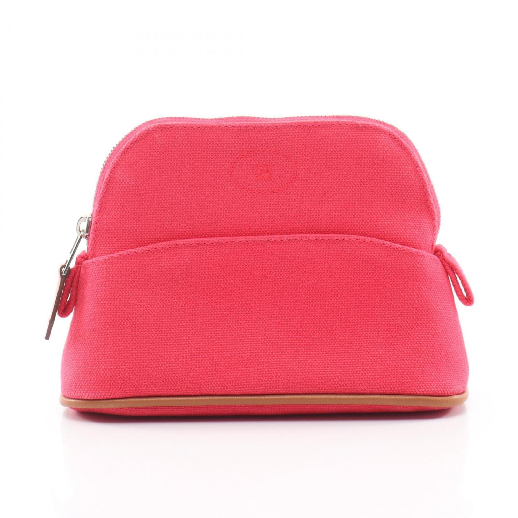 Hermes Pink Canvas Handbag Pouch (Pre-Owned)