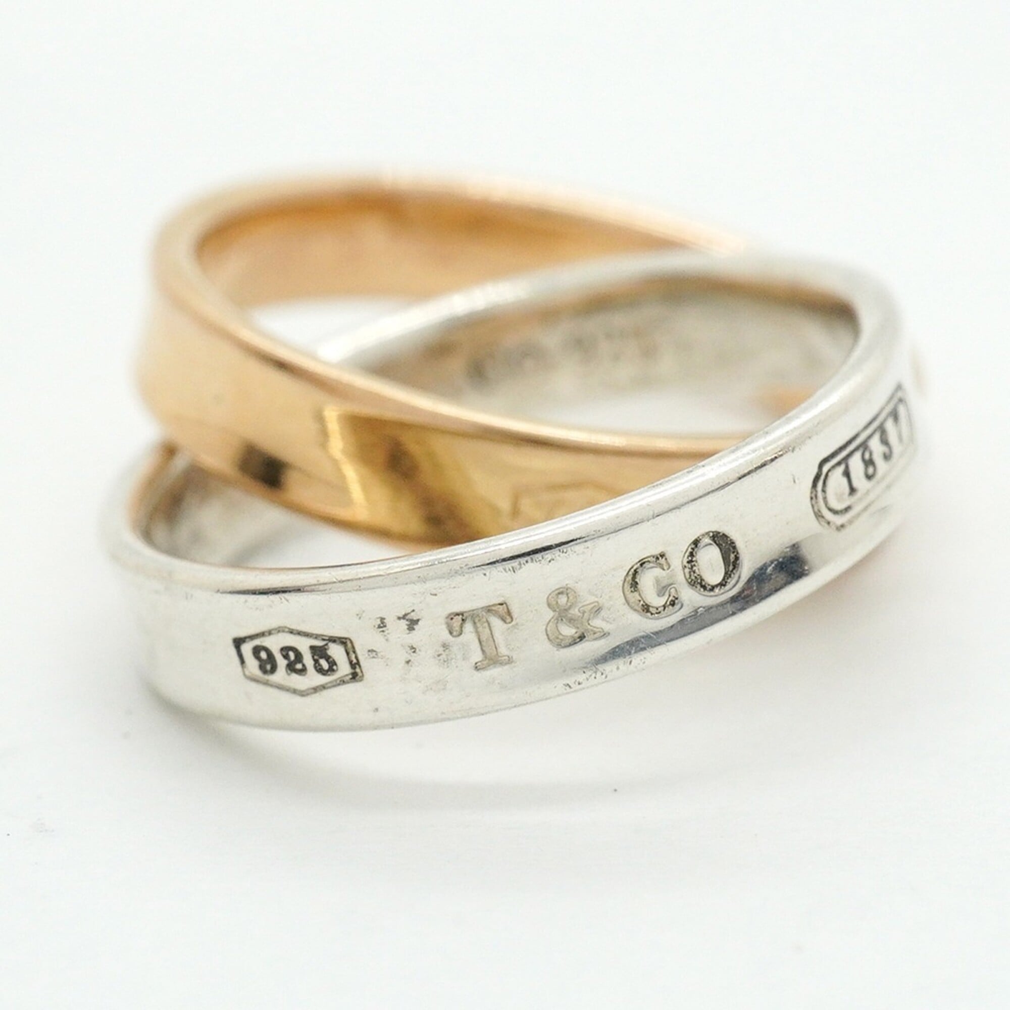 Tiffany Pink Gold (18K) Silver 925 Band Ring (Pre-Owned)