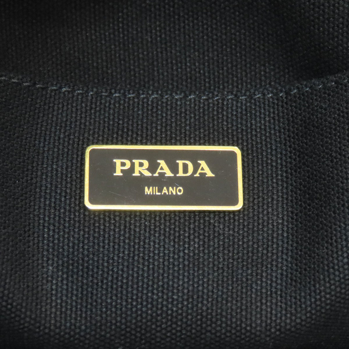 Prada Black Canvas Handbag (Pre-Owned)