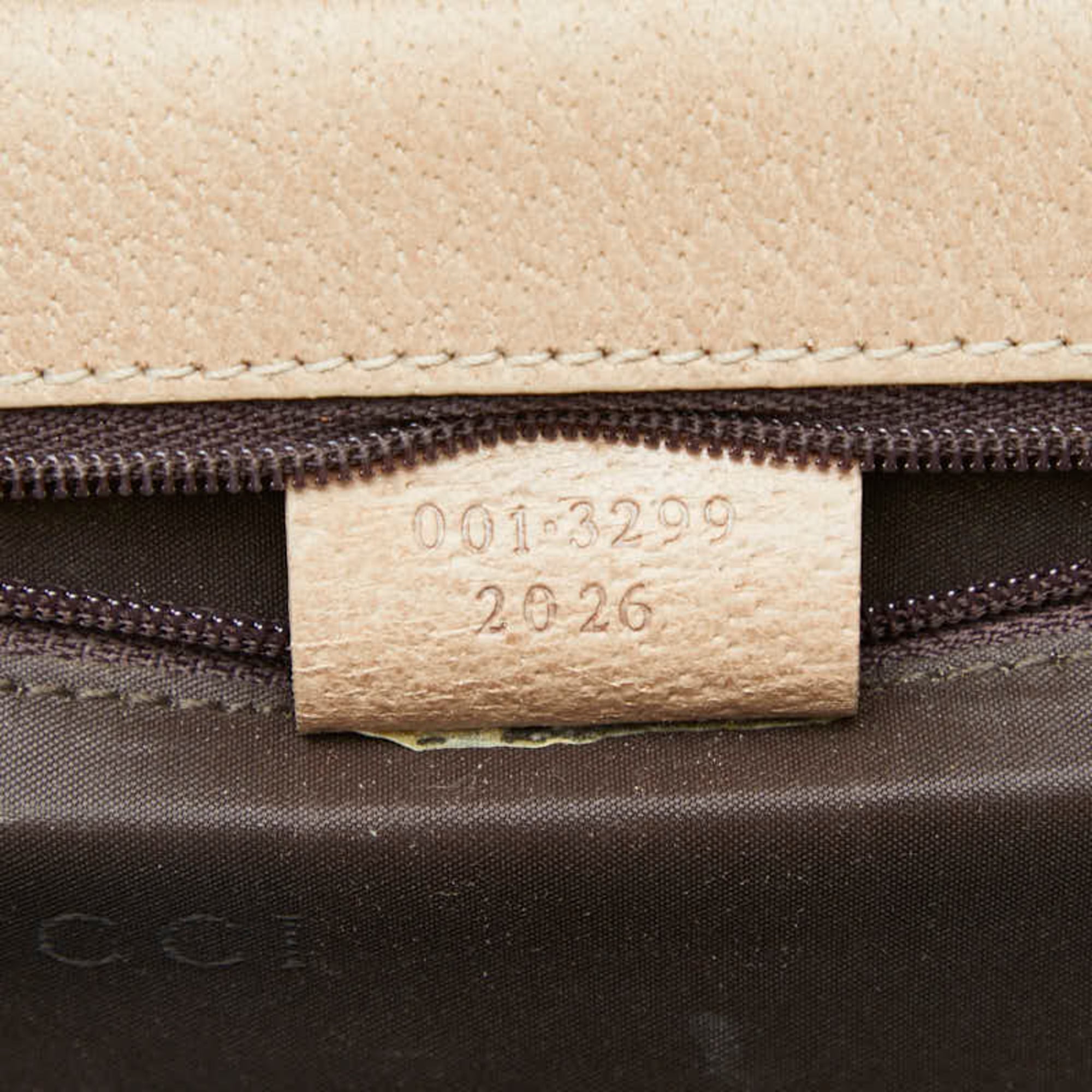 Gucci Beige Leather Handbag Shoulder Bag (Pre-Owned)