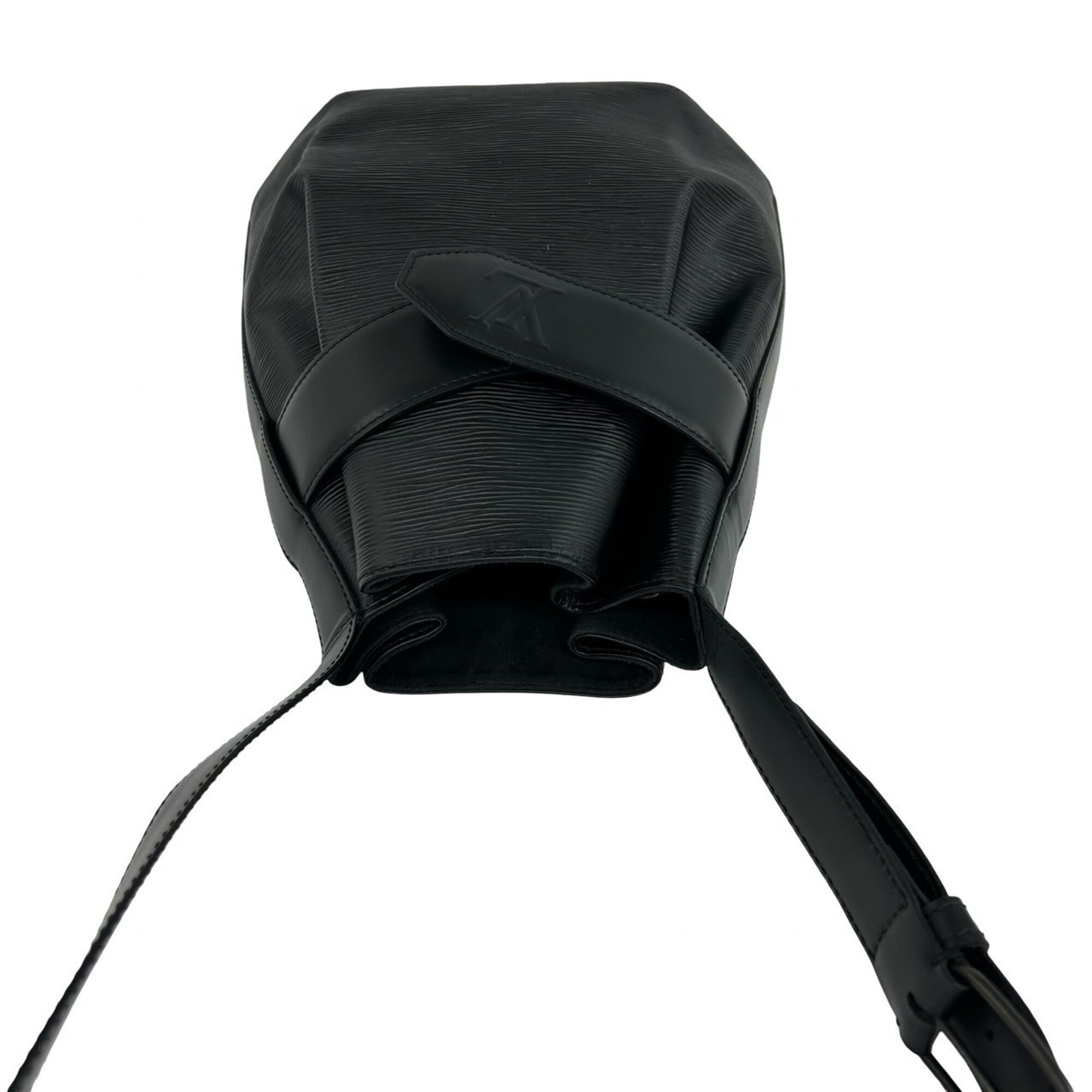 Louis Vuitton Black Leather Shoulder Bag (Pre-Owned)