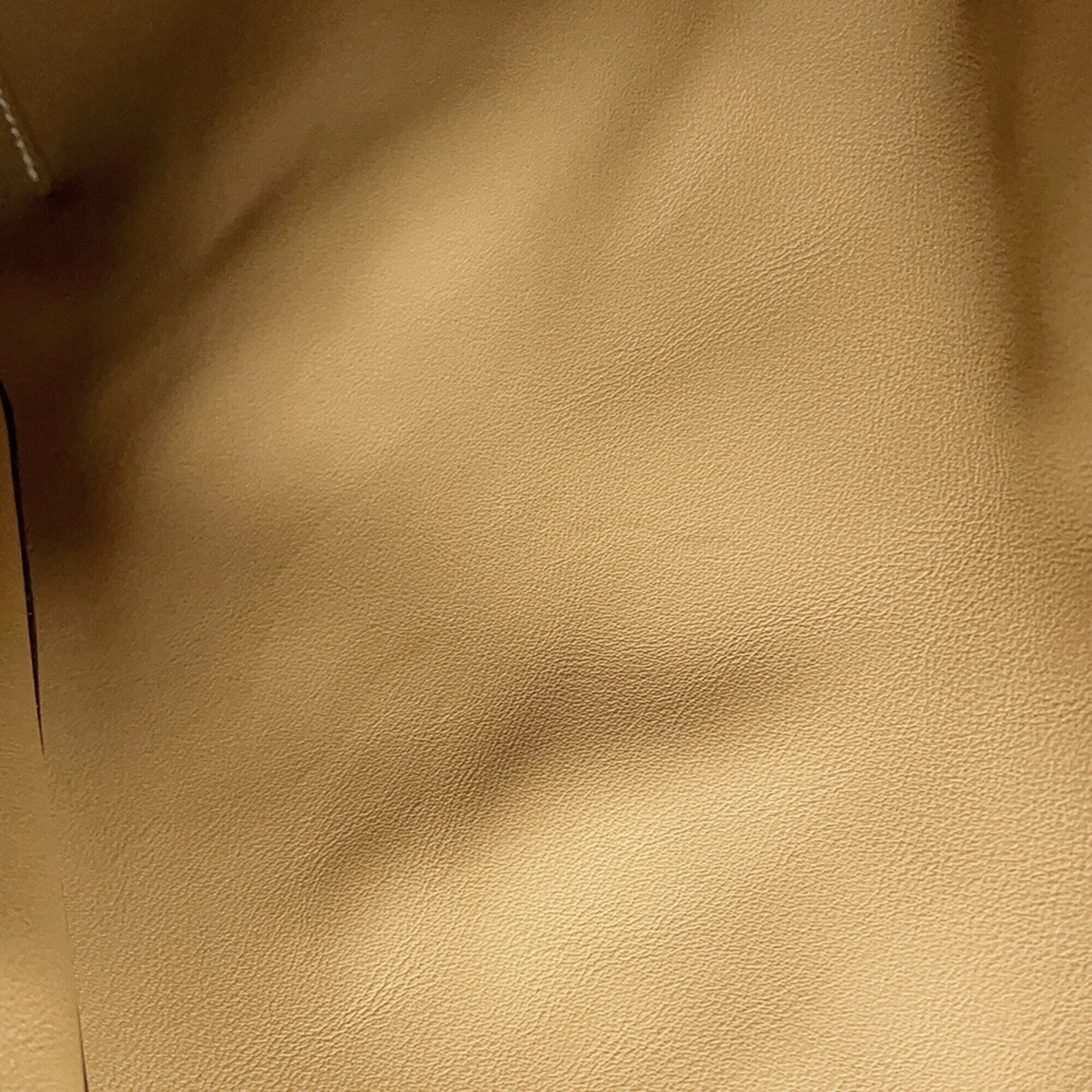 Hermes Beige Light Gray Swift Leather Tote Bag (Pre-Owned)