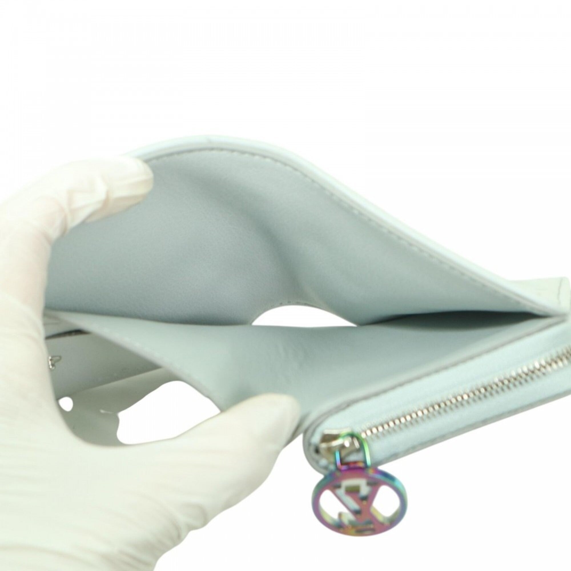 Louis Vuitton Blue Gray Monogram Wallet (Bi-Fold) (Pre-Owned)