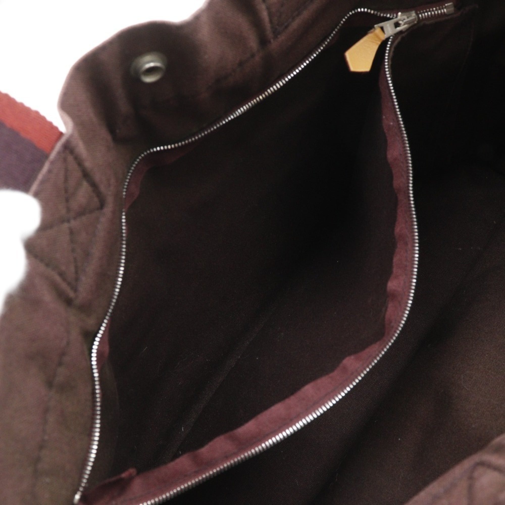Hermes Brown Cotton Canvas Handbag (Pre-Owned)