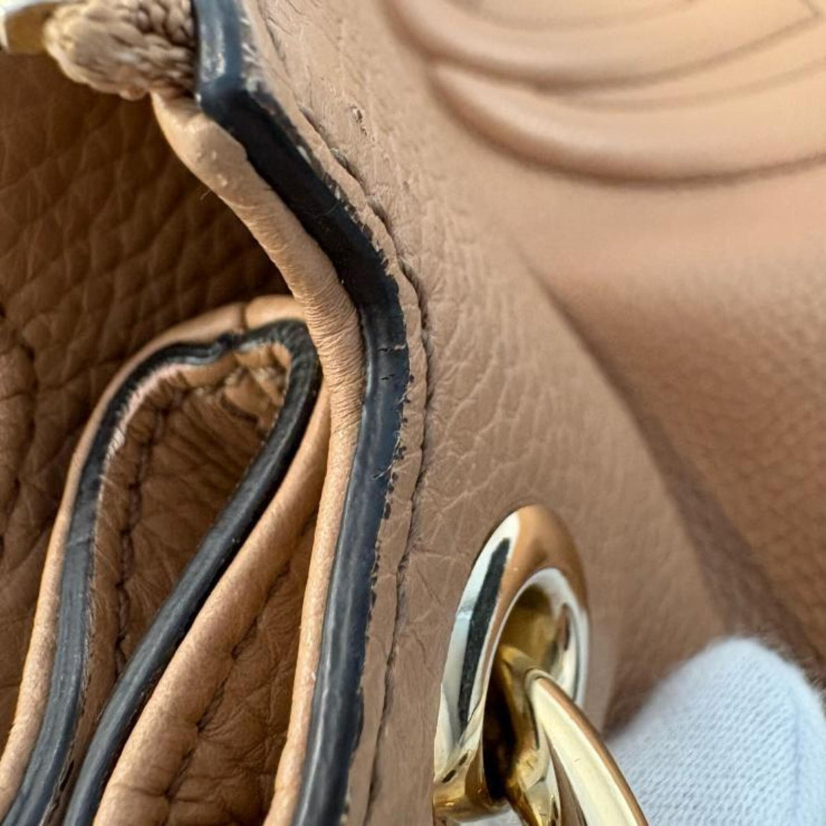 Gucci Beige Handbag Shoulder Bag (Pre-Owned)