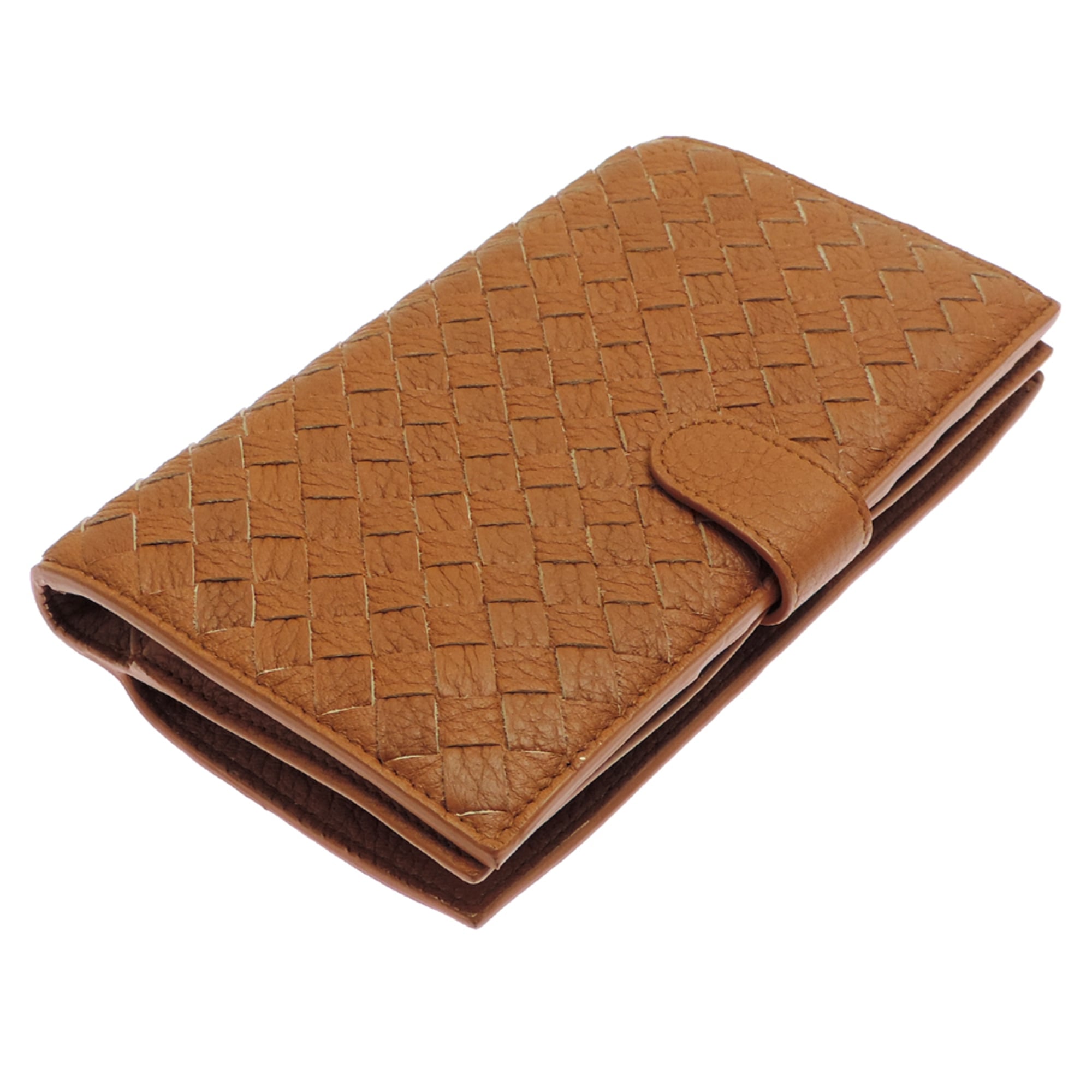 Bottega Veneta Brown Leather Long Wallet (Bi-Fold) (Pre-Owned)