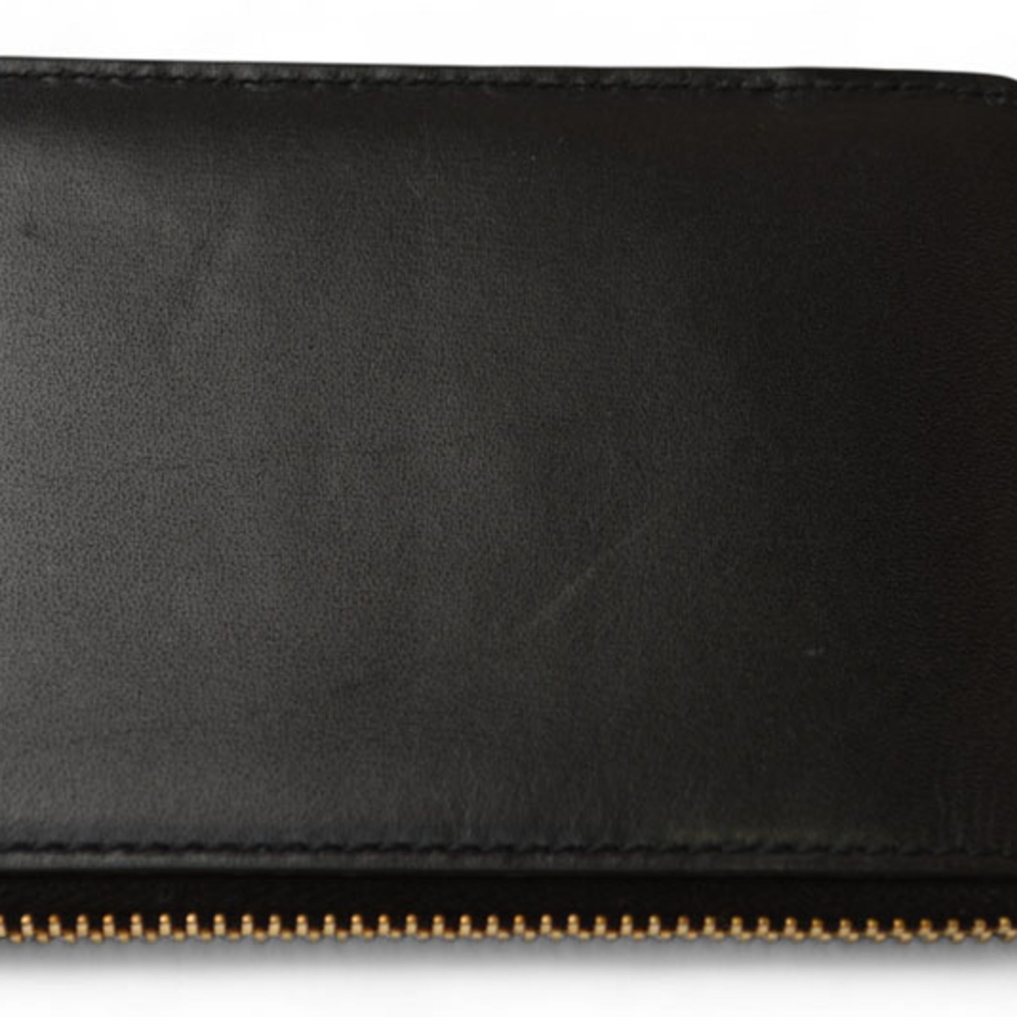 Yves Saint Laurent Black Leather Card Wallet (Pre-Owned)