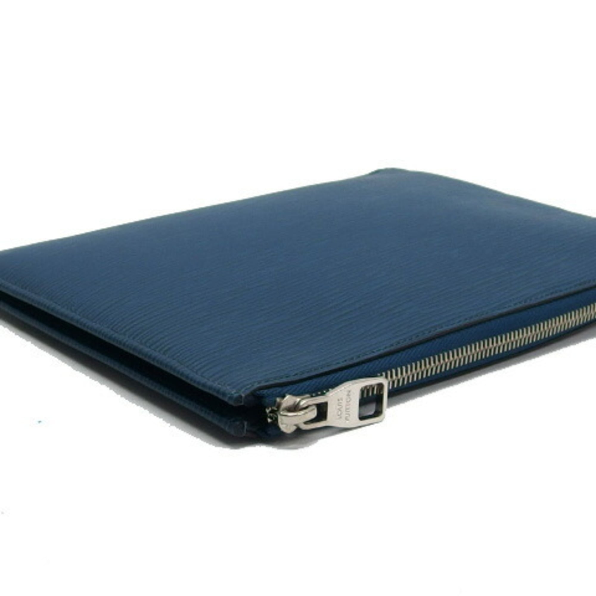 Louis Vuitton Epi Bleu Celeste Epi Leather Clutch Bag Pochette (Pre-Owned)