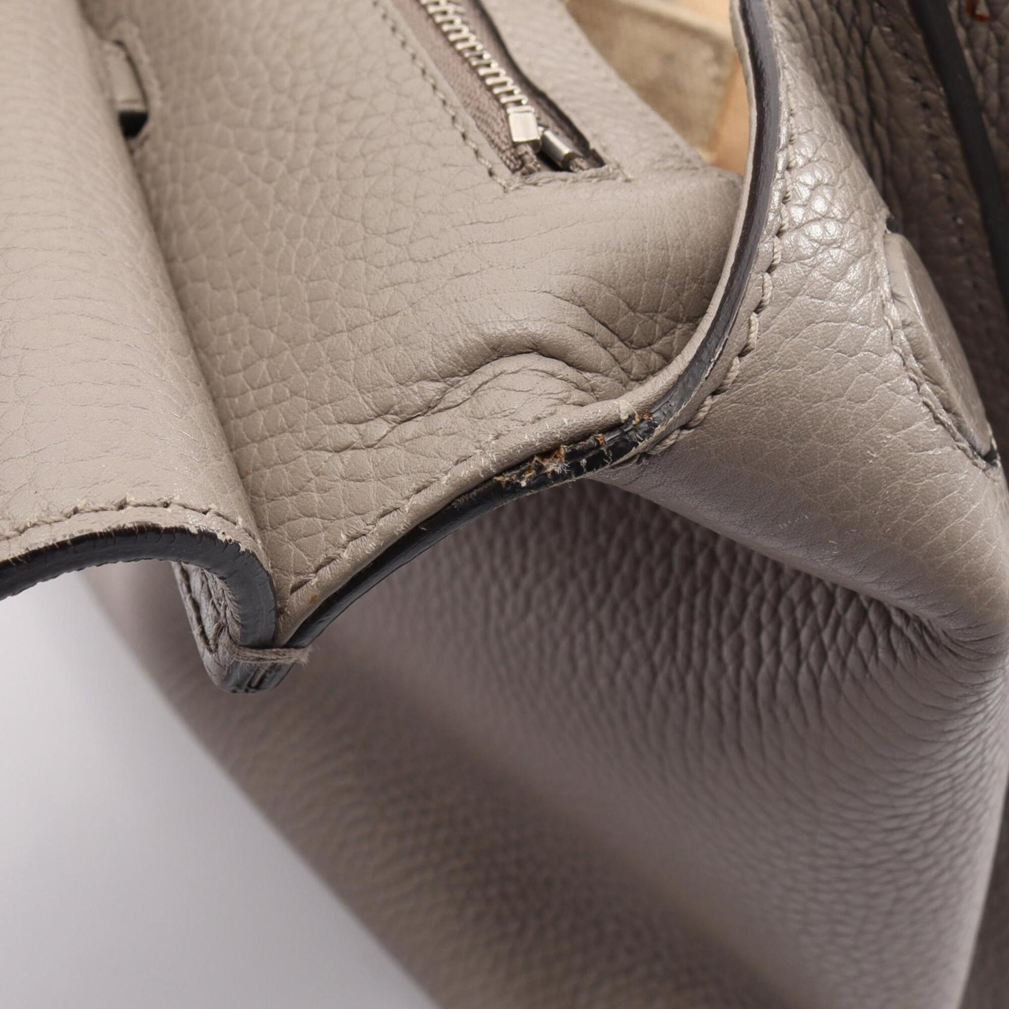 Gucci Gray Leather Handbag (Pre-Owned)