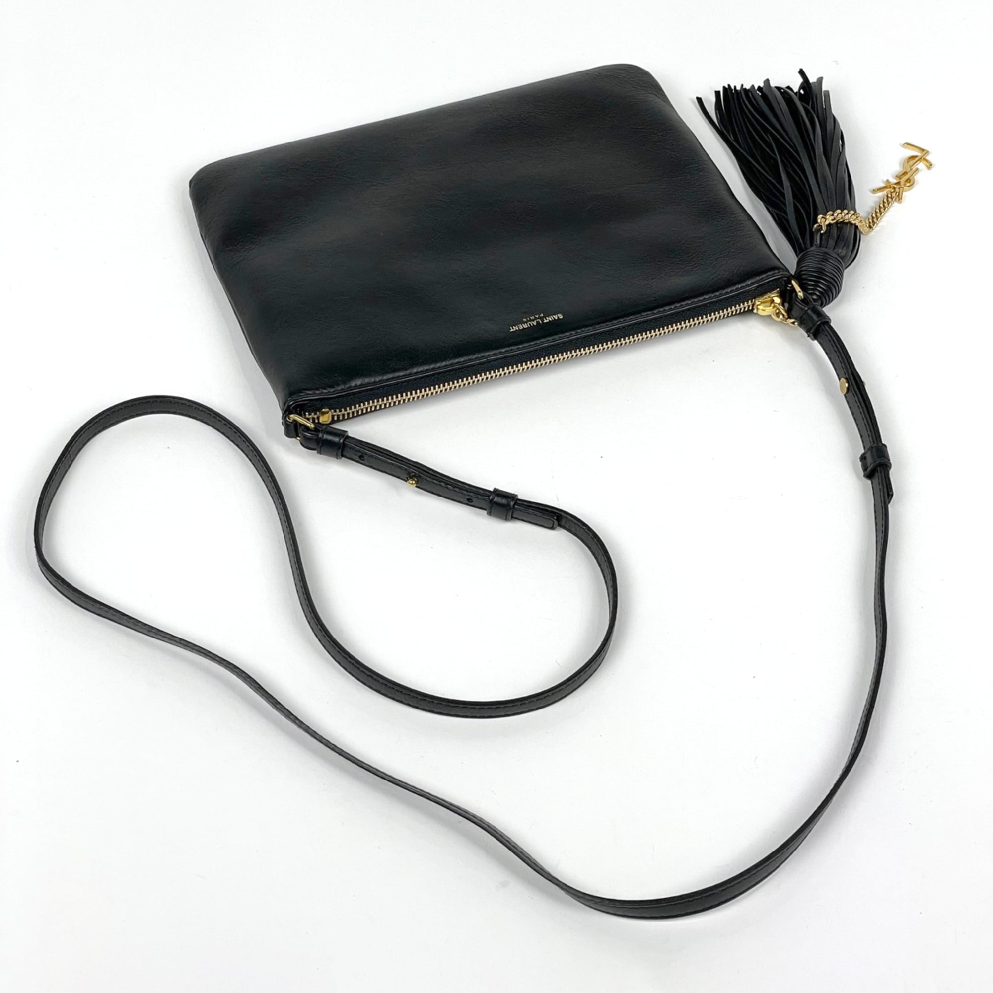 Saint Laurent Black Leather Shoulder Bag (Pre-Owned)
