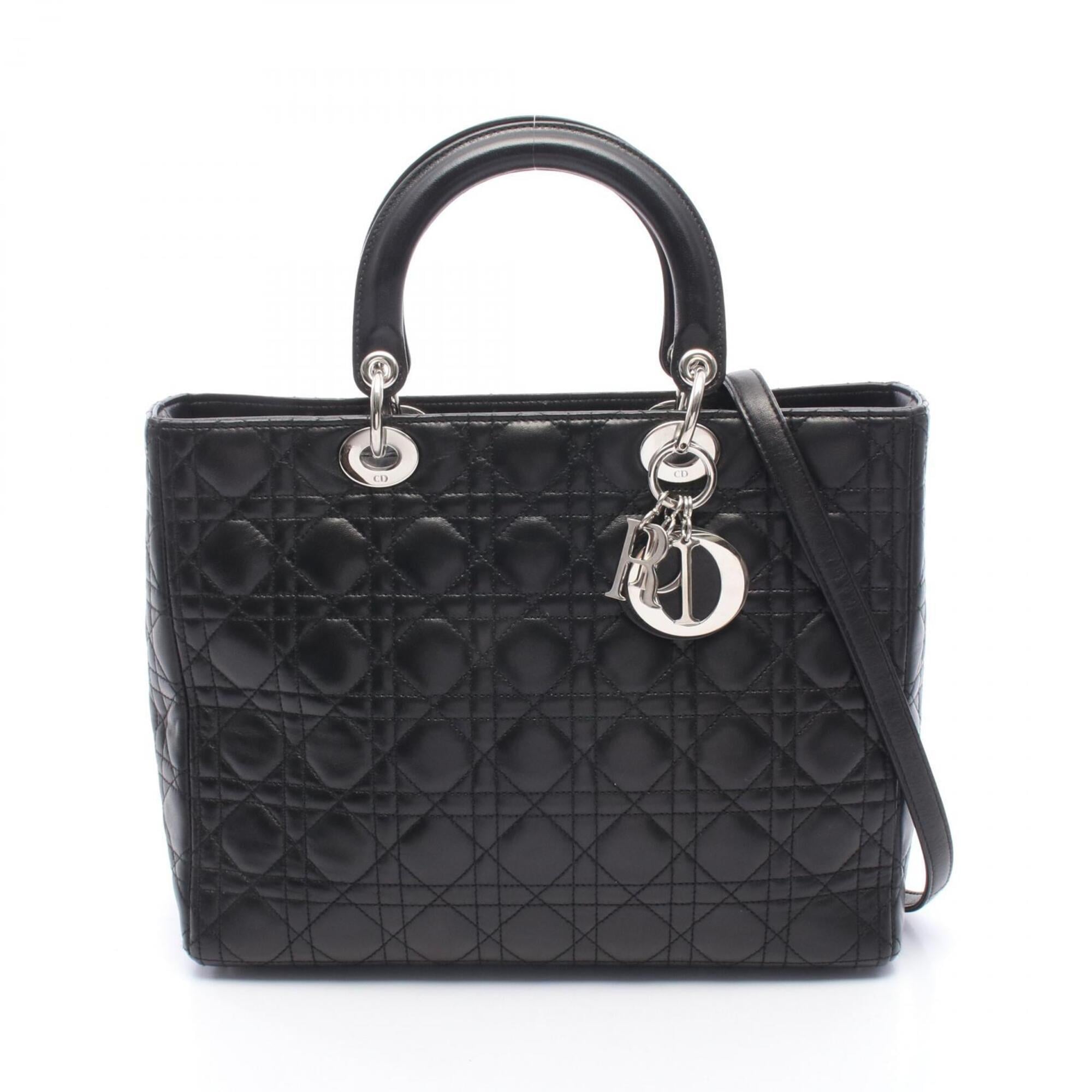 Christian Dior Black Leather Handbag (Pre-Owned)