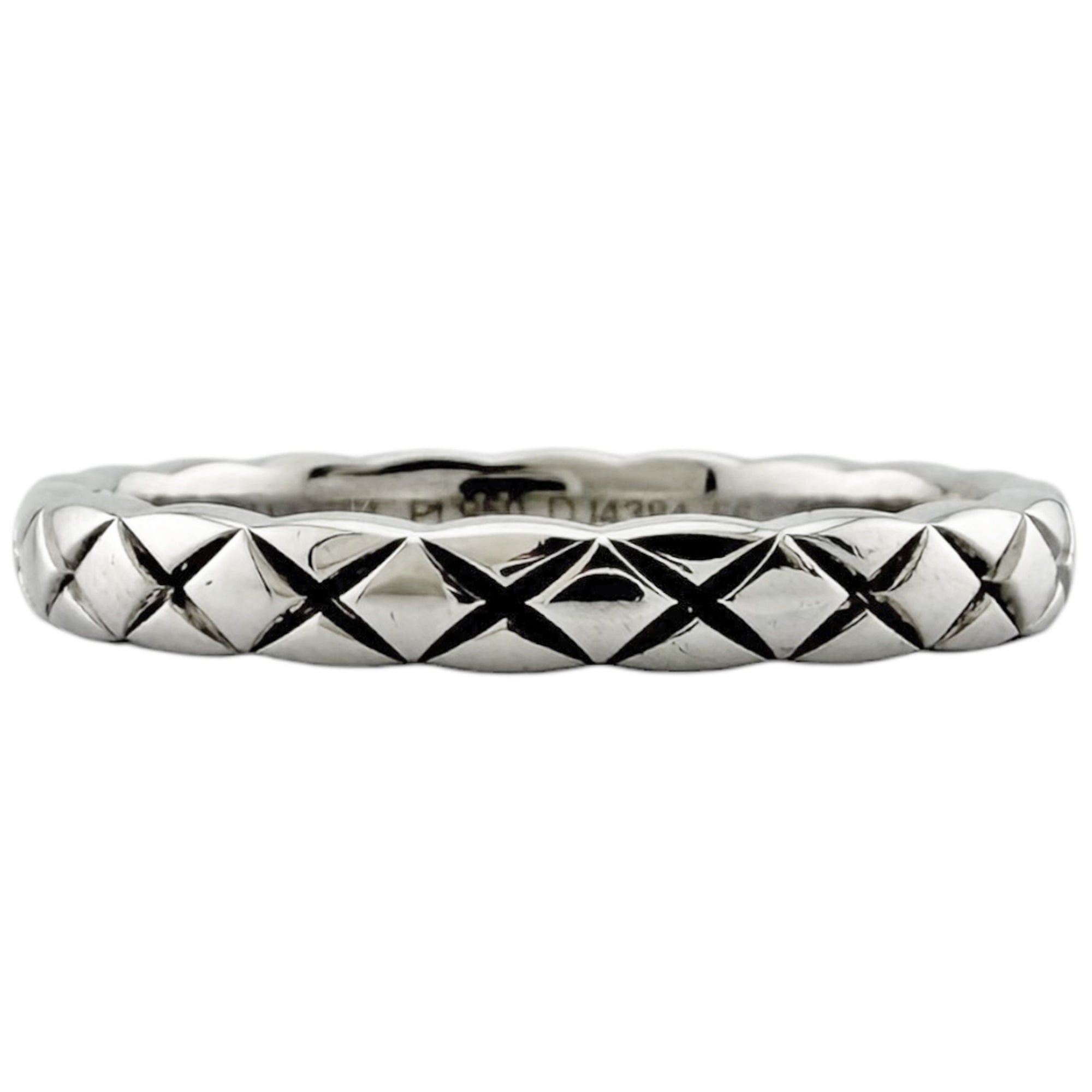 Chanel Platinum 950 Band Ring (Pre-Owned)