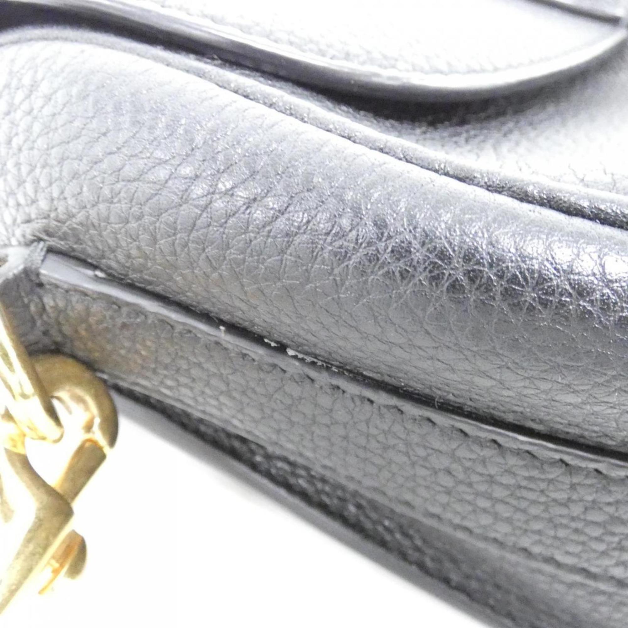 Christian Dior Black Leather Shoulder Bag (Pre-Owned)