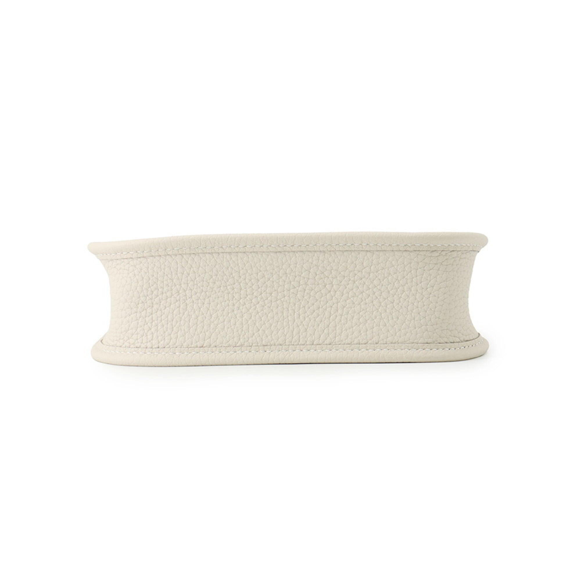 Hermes Ivory Taurillon Clemence Leather Shoulder Bag