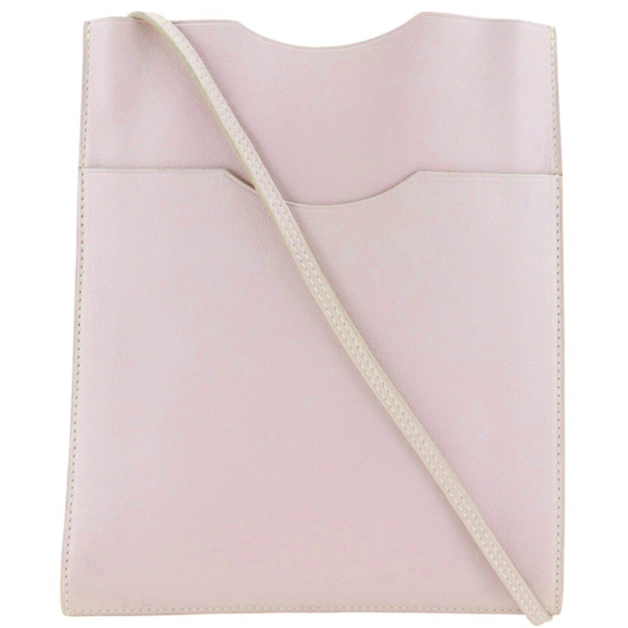 Hermes Onimaitou Pink Leather Shoulder Bag (Pre-Owned)