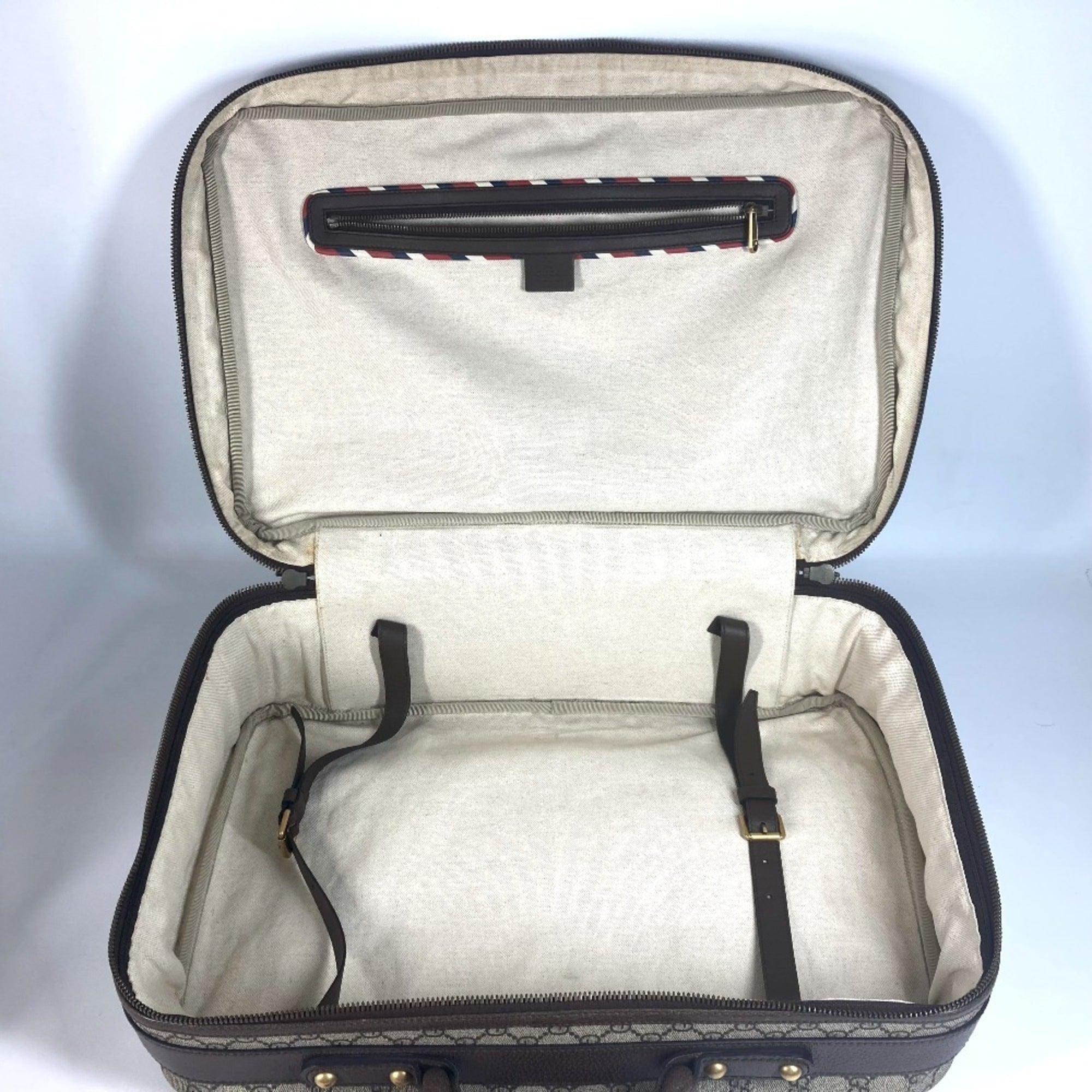 Gucci Beige Multi-Color Gg Supreme Boston Bag (Pre-Owned)