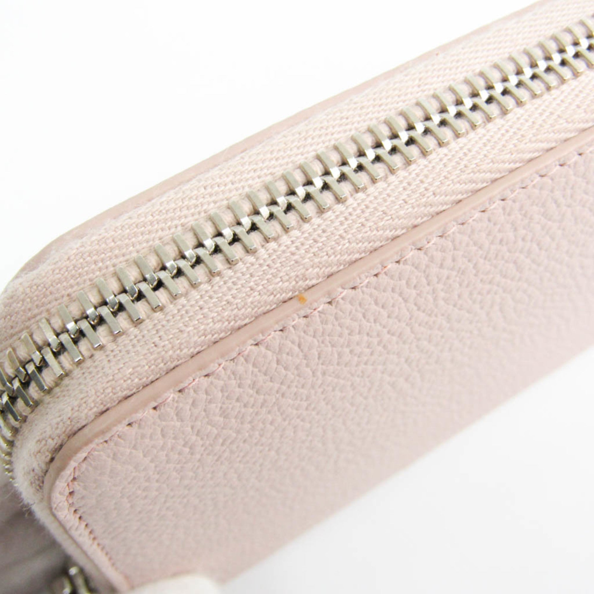 Saint Laurent Light Pink Leather Long Wallet (Bi-Fold) (Pre-Owned)