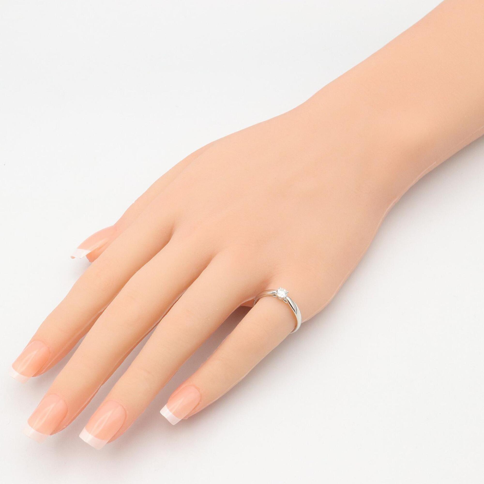 Tiffany Silver Clear Platinum 950 Band Ring (Pre-Owned)