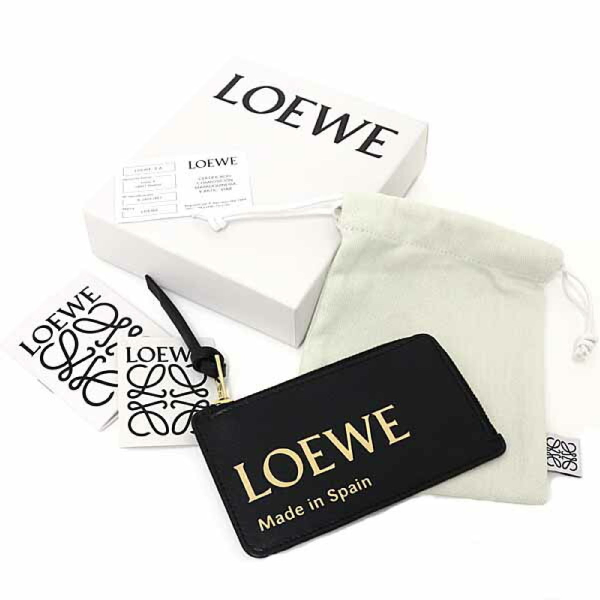 Loewe Black Leather Coin Purse/Coin Case (Pre-Owned)
