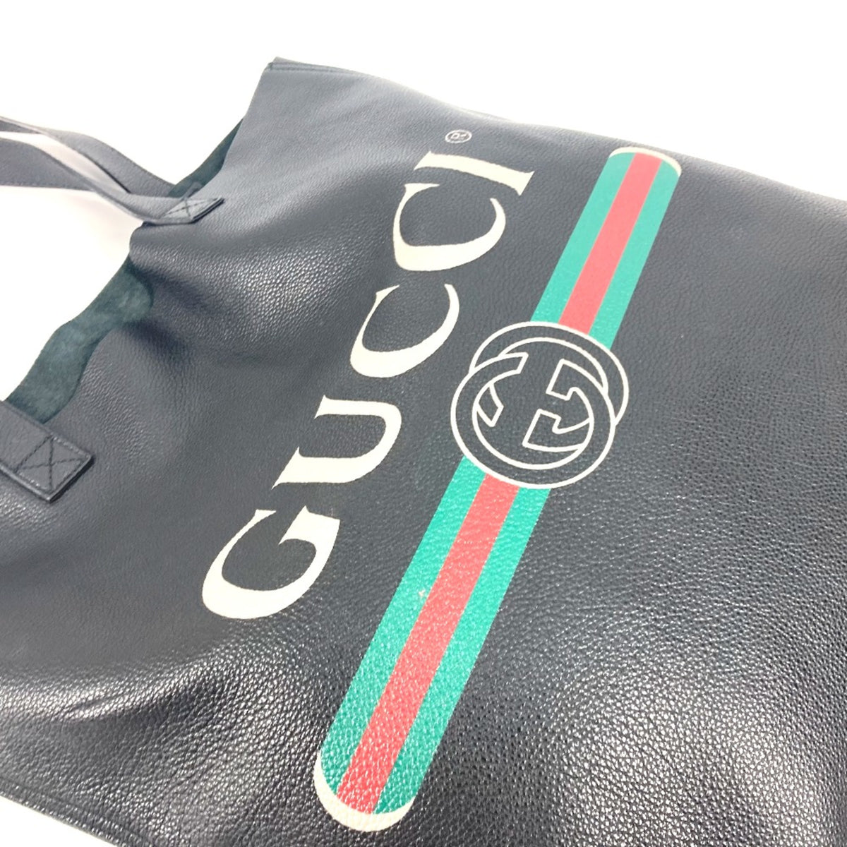 Gucci Black Leather Tote Bag (Pre-Owned)