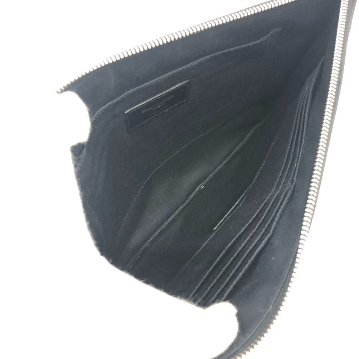 Saint Laurent Black Leather Clutch Bag (Pre-Owned)