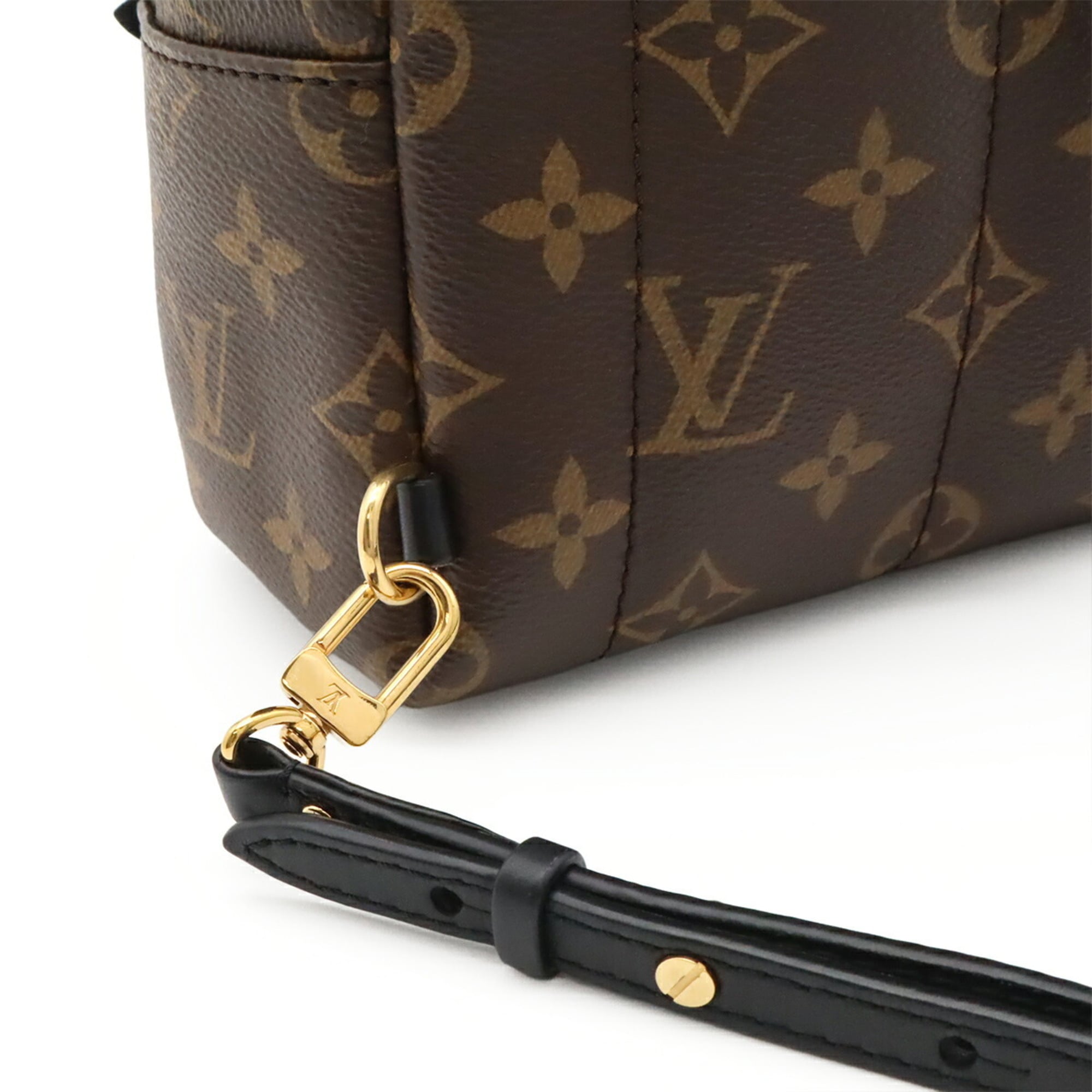 Louis Vuitton Brown Monogram Canvas Leather Backpack Shoulder Bag (Pre-Owned)