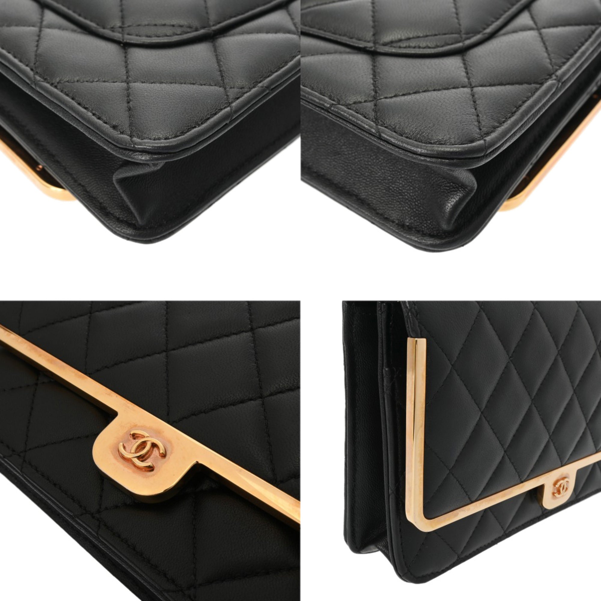 Chanel Black Leather Shoulder Bag (Pre-Owned)