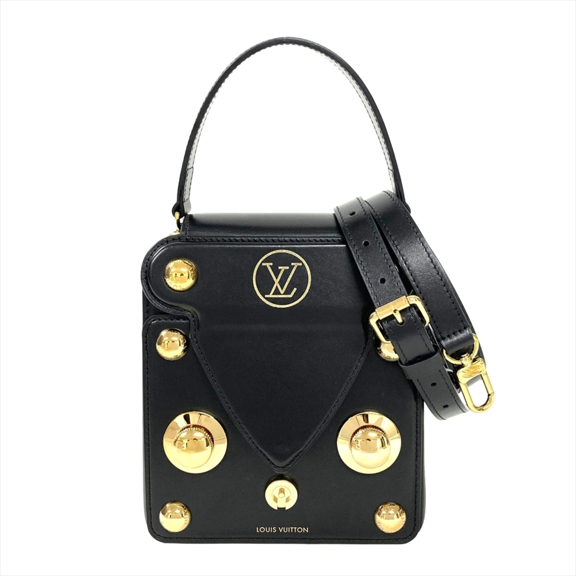 Louis Vuitton Black Leather Shoulder Bag (Pre-Owned)