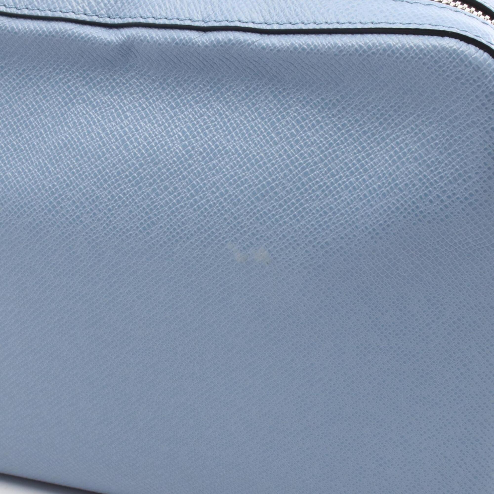 Louis Vuitton Blue Coated Canvas Leather Handbag Shoulder Bag (Pre-Owned)
