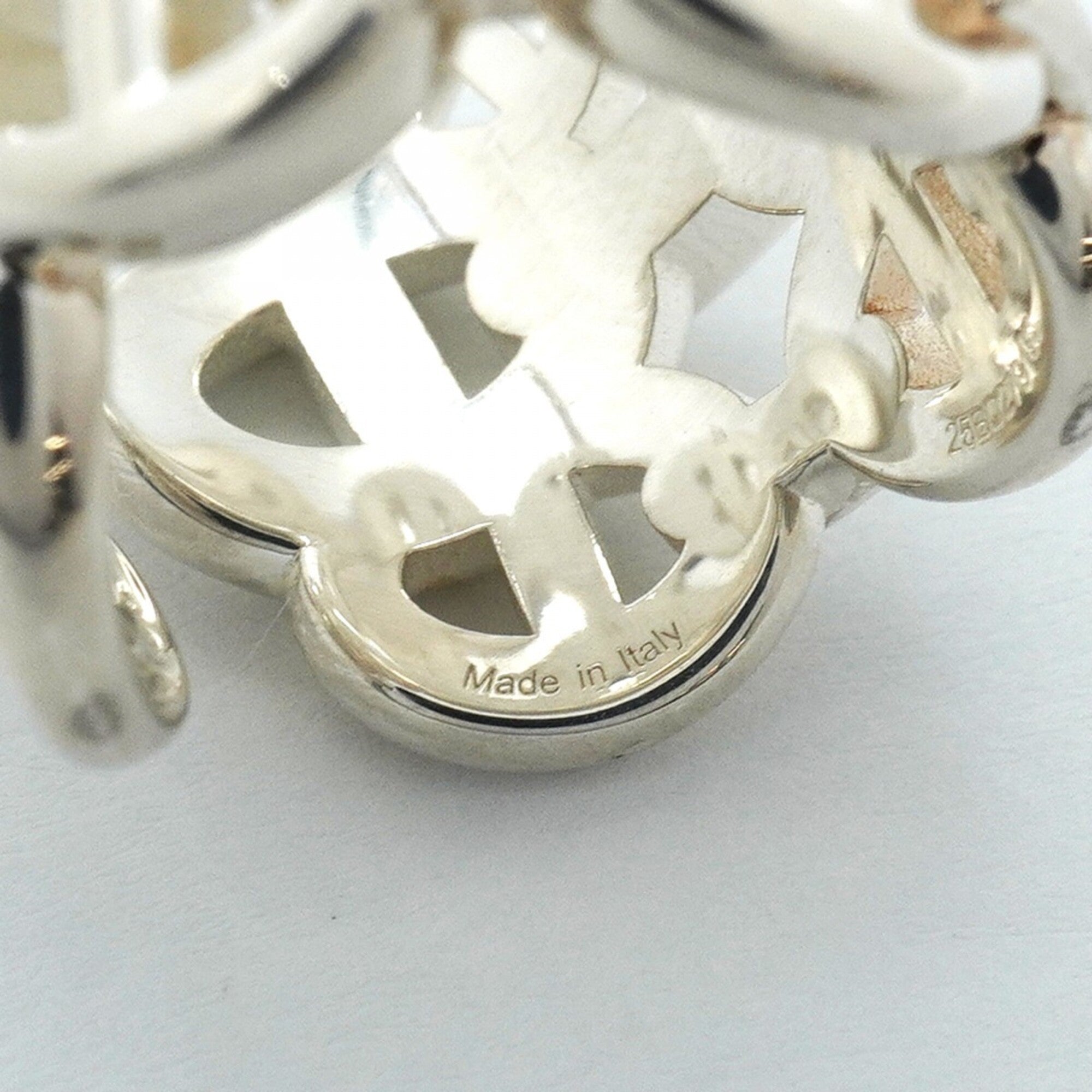 Hermes Silver 925 Band Ring (Pre-Owned)
