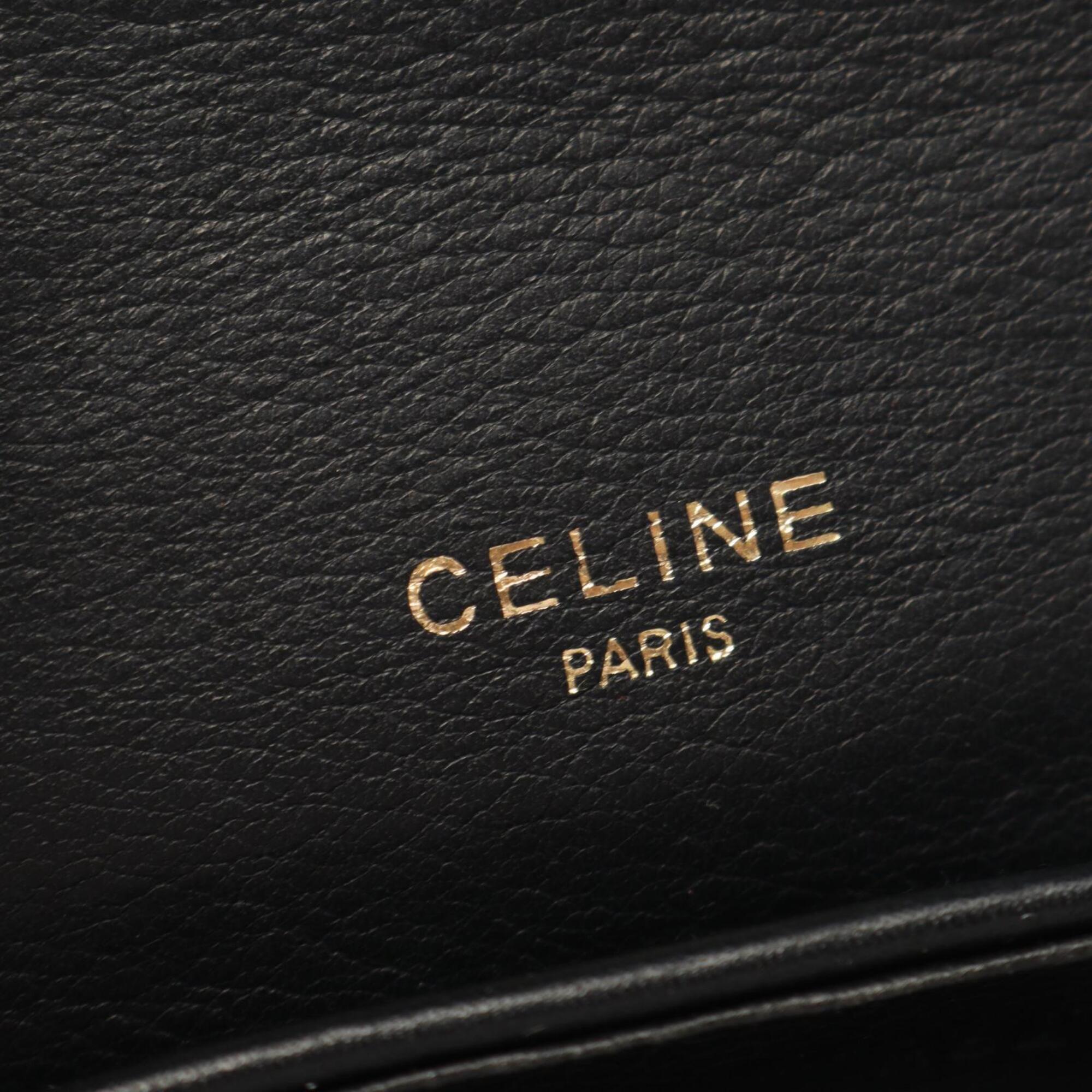 Celine Black Leather Handbag Shoulder Bag (Pre-Owned)