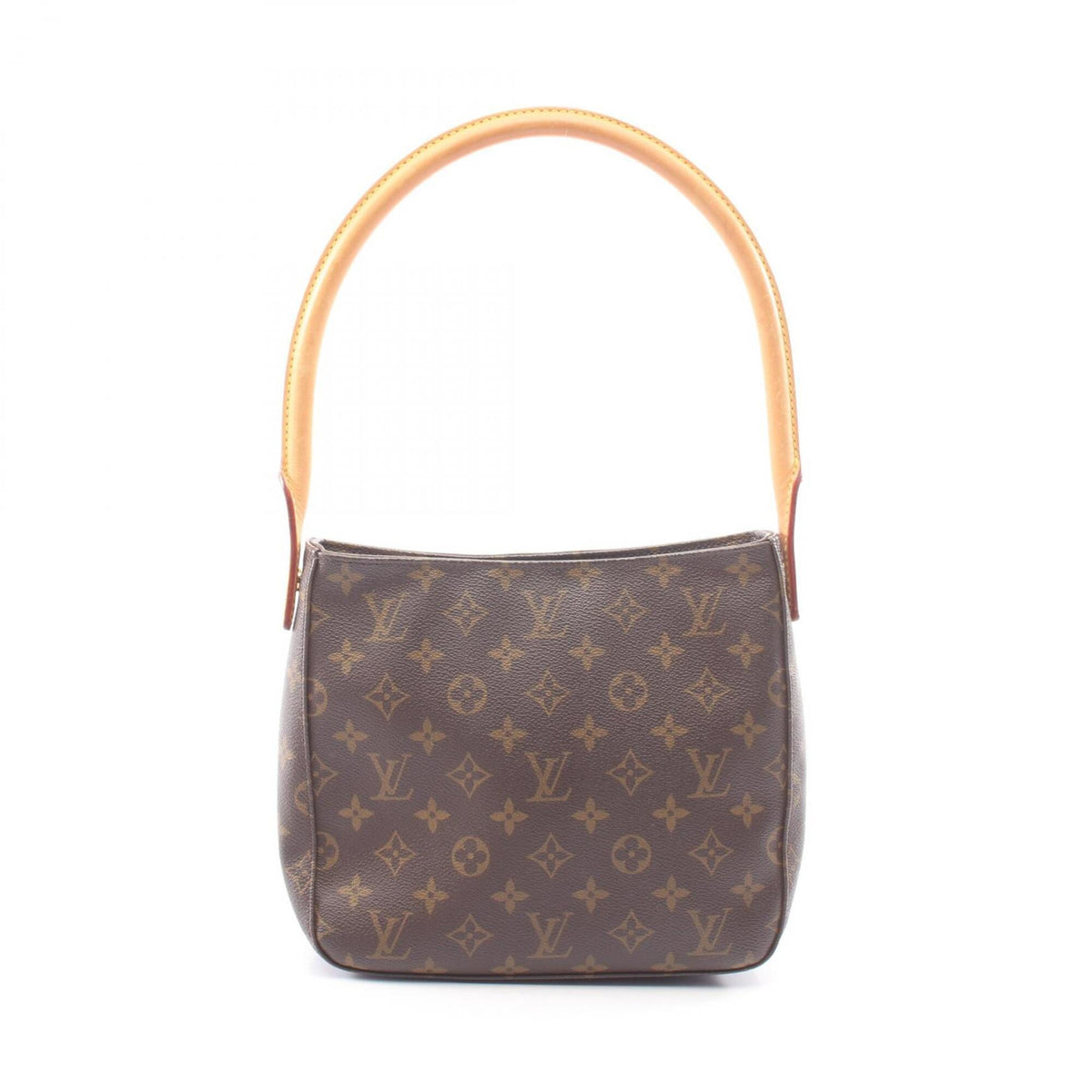 Louis Vuitton Brown Coated Canvas Leather Handbag Shoulder Bag (Pre-Owned)
