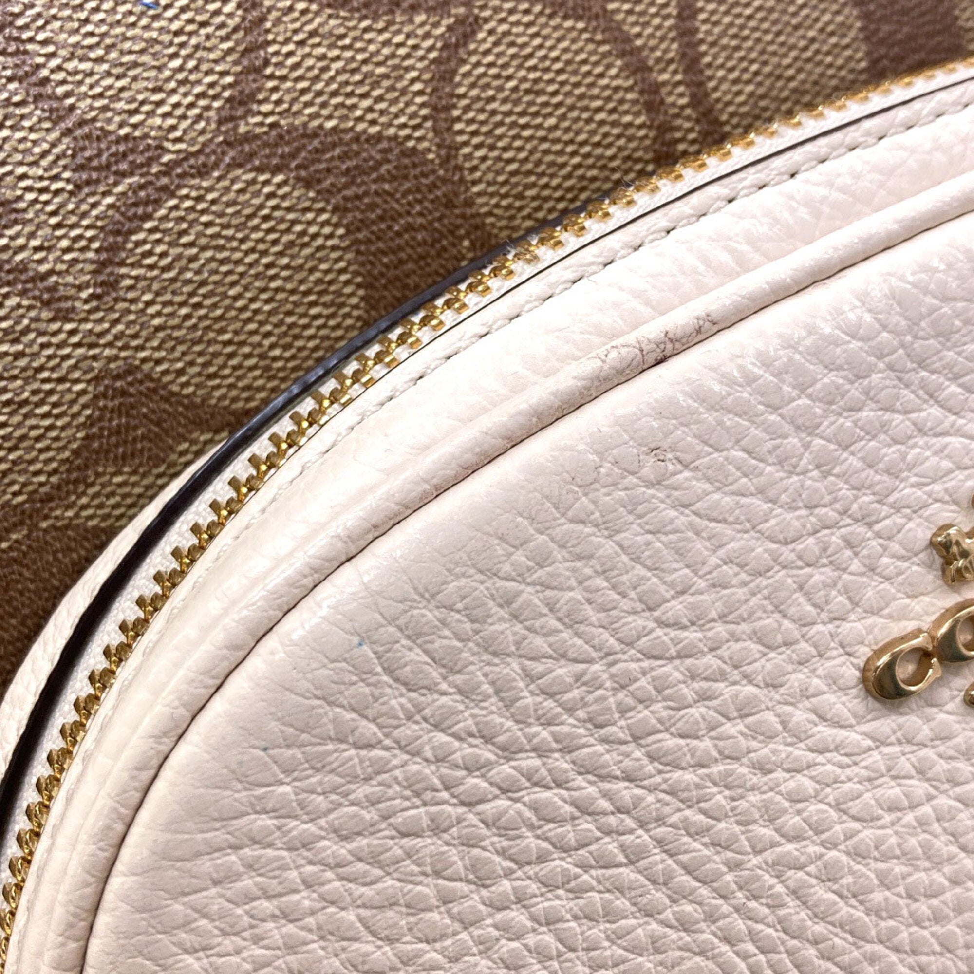 Coach Brown White Pvc (Pre-Owned)