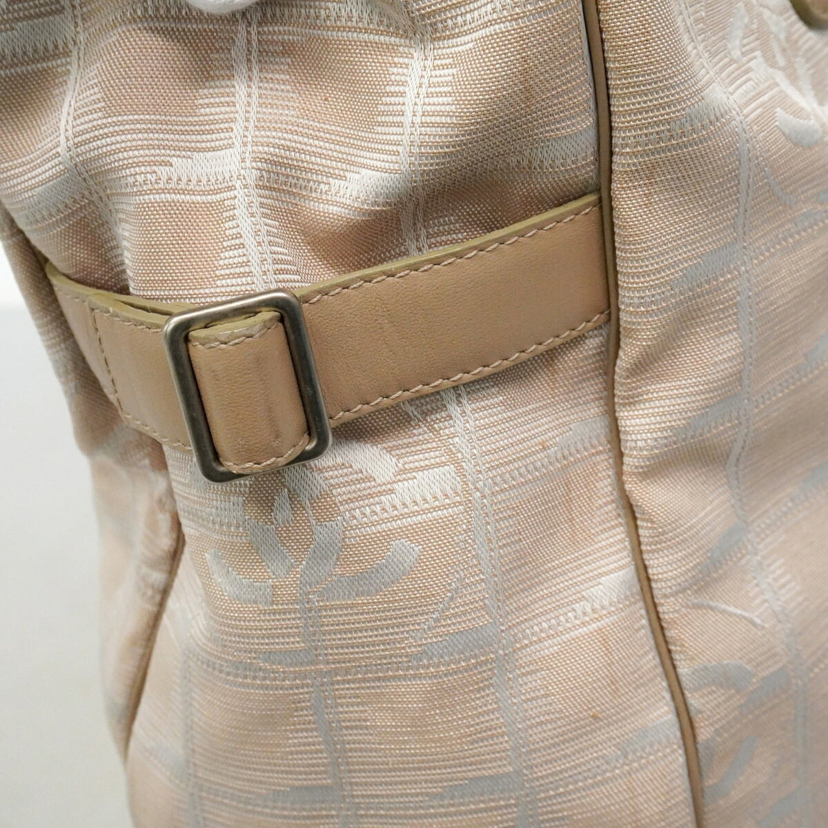 Chanel Beige Nylon Canvas Tote Bag (Pre-Owned)