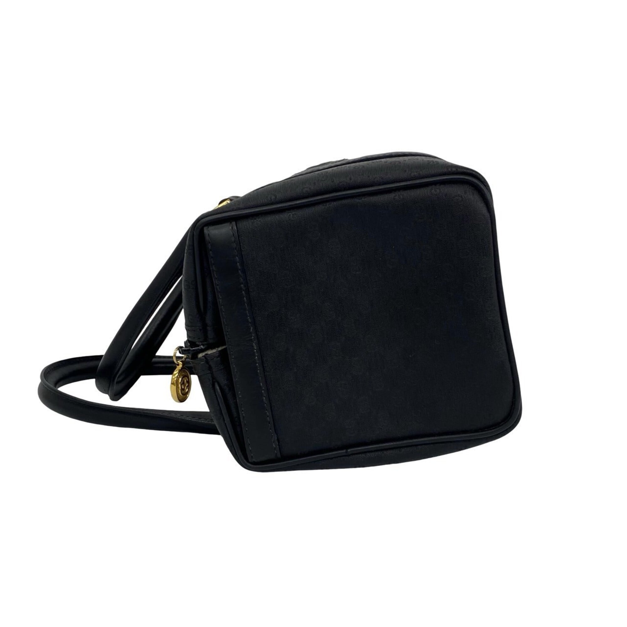 Gucci Black Leather Pvc Boston Bag Handbag (Pre-Owned)