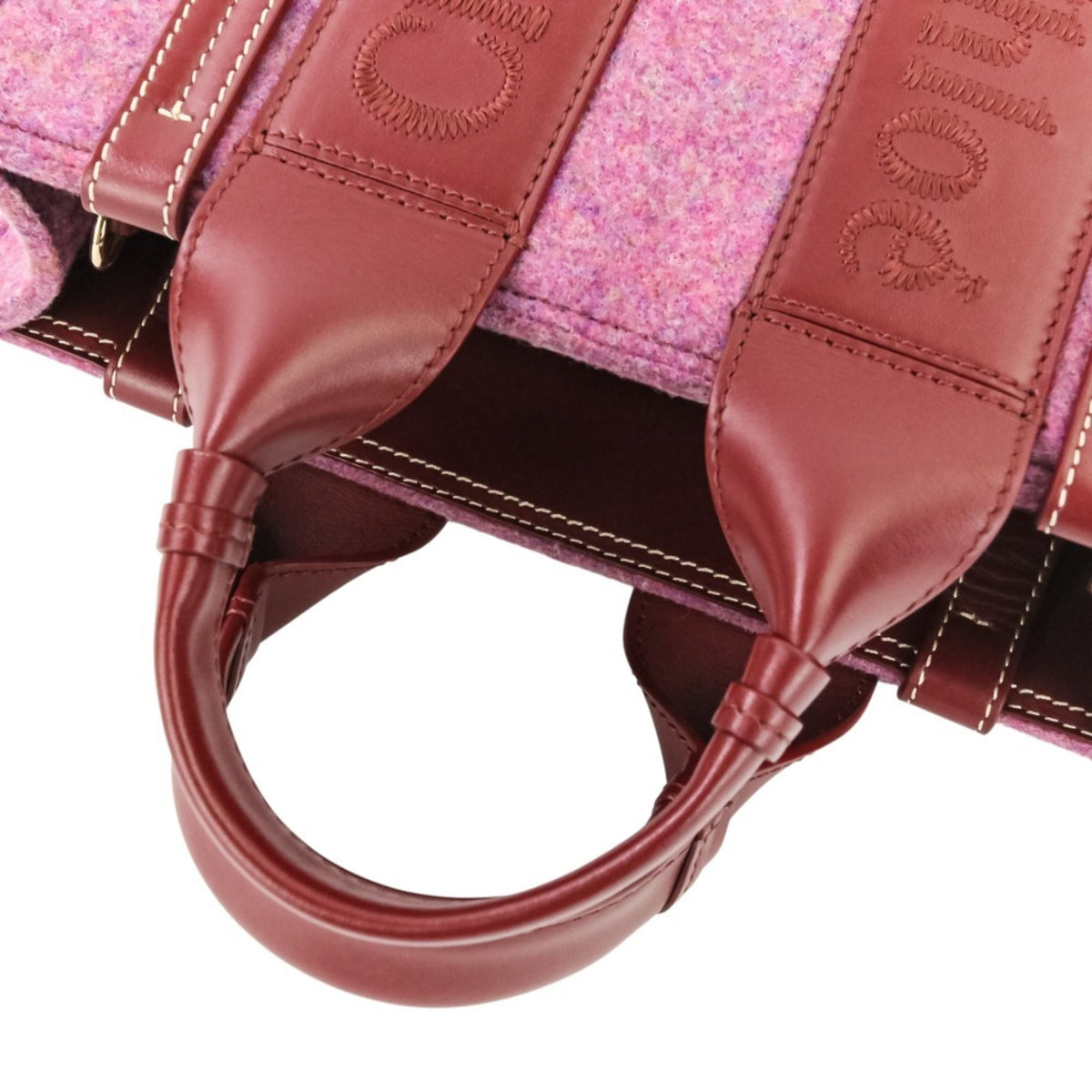 Chloé Red Color Felt Shoulder Bag (Pre-Owned)