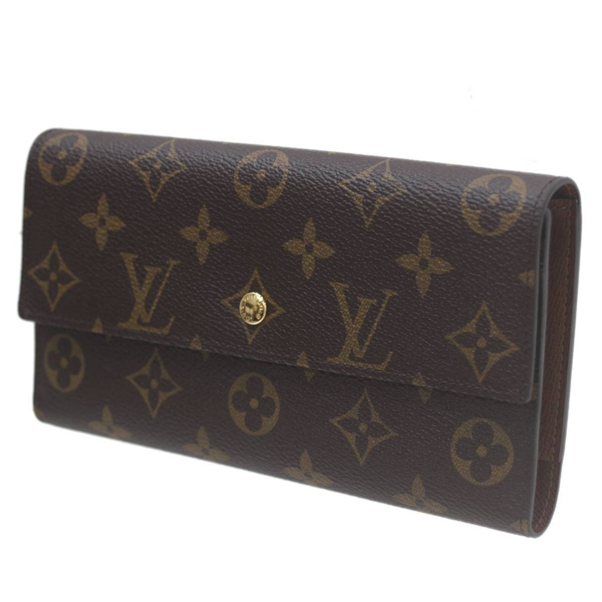 Louis Vuitton Monogram Brown Monogram Long Wallet (Tri-Fold) (Pre-Owned)