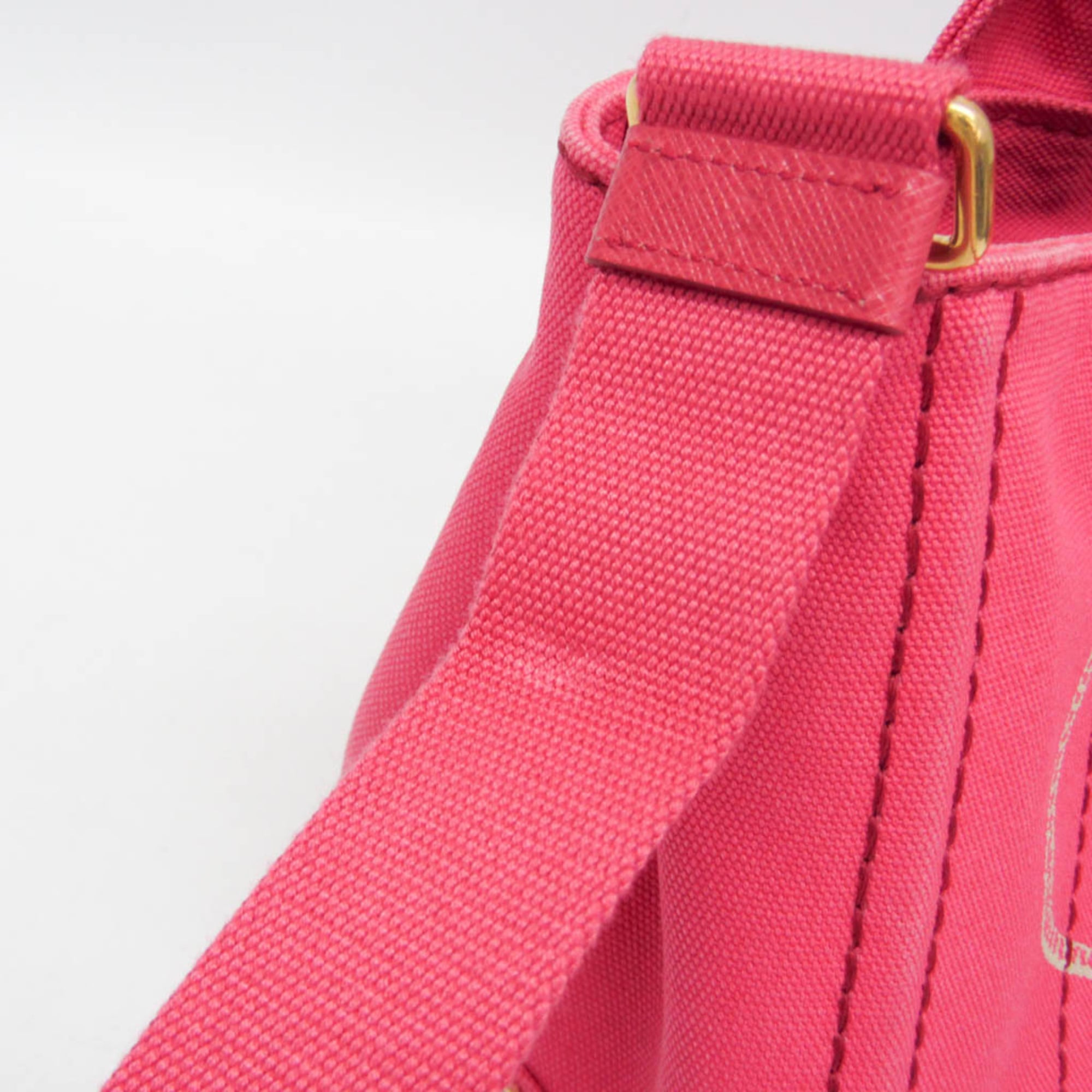 Prada Canapa Pink Canapa Shoulder Bag Tote Bag (Pre-Owned)