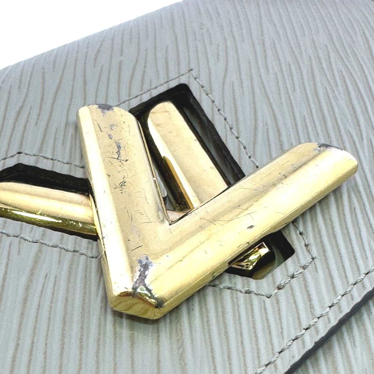 Louis Vuitton Beige Galle Leather Long Wallet (Tri-Fold) (Pre-Owned)